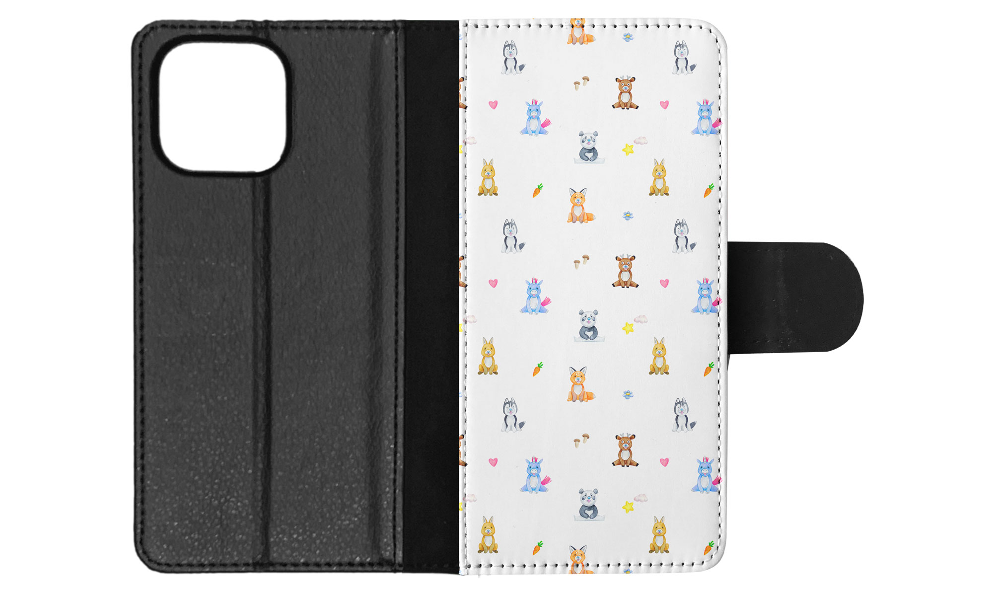 FLIP CASE FOR APPLE IPHONE|WATERCOLOR CUTE ANIMALS PATTERN - Picture 69 of 193