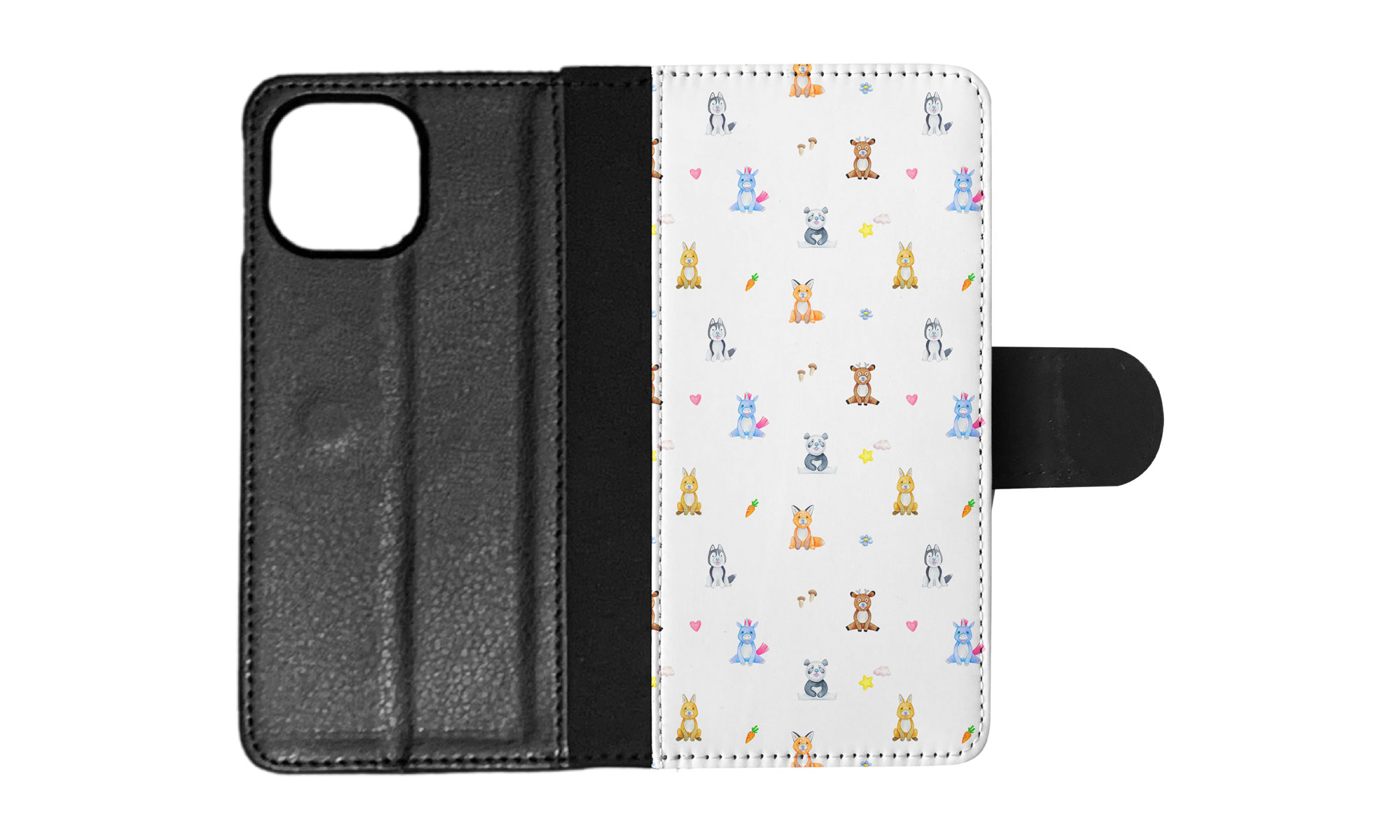 FLIP CASE FOR APPLE IPHONE|WATERCOLOR CUTE ANIMALS PATTERN - Picture 64 of 193