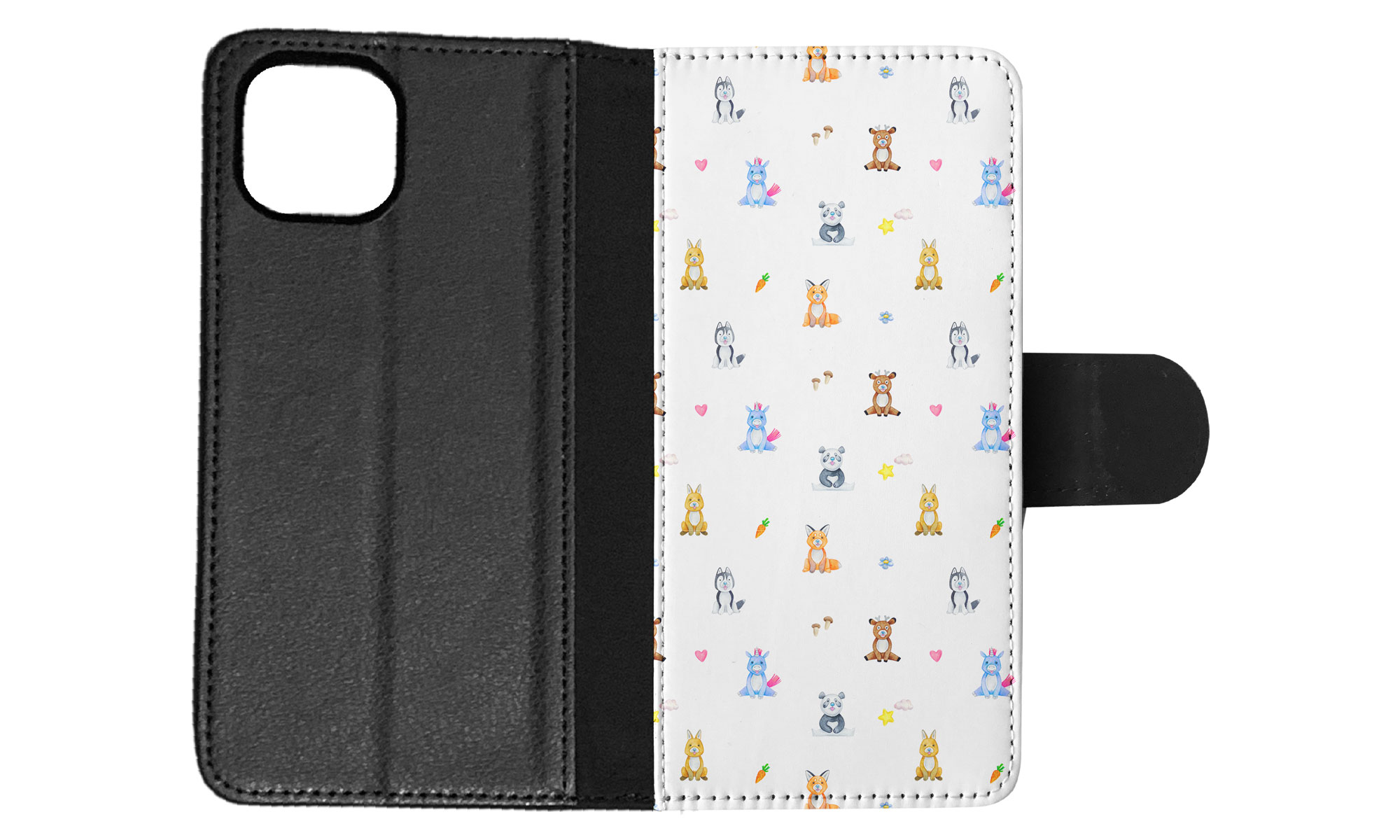 FLIP CASE FOR APPLE IPHONE|WATERCOLOR CUTE ANIMALS PATTERN - Picture 59 of 193