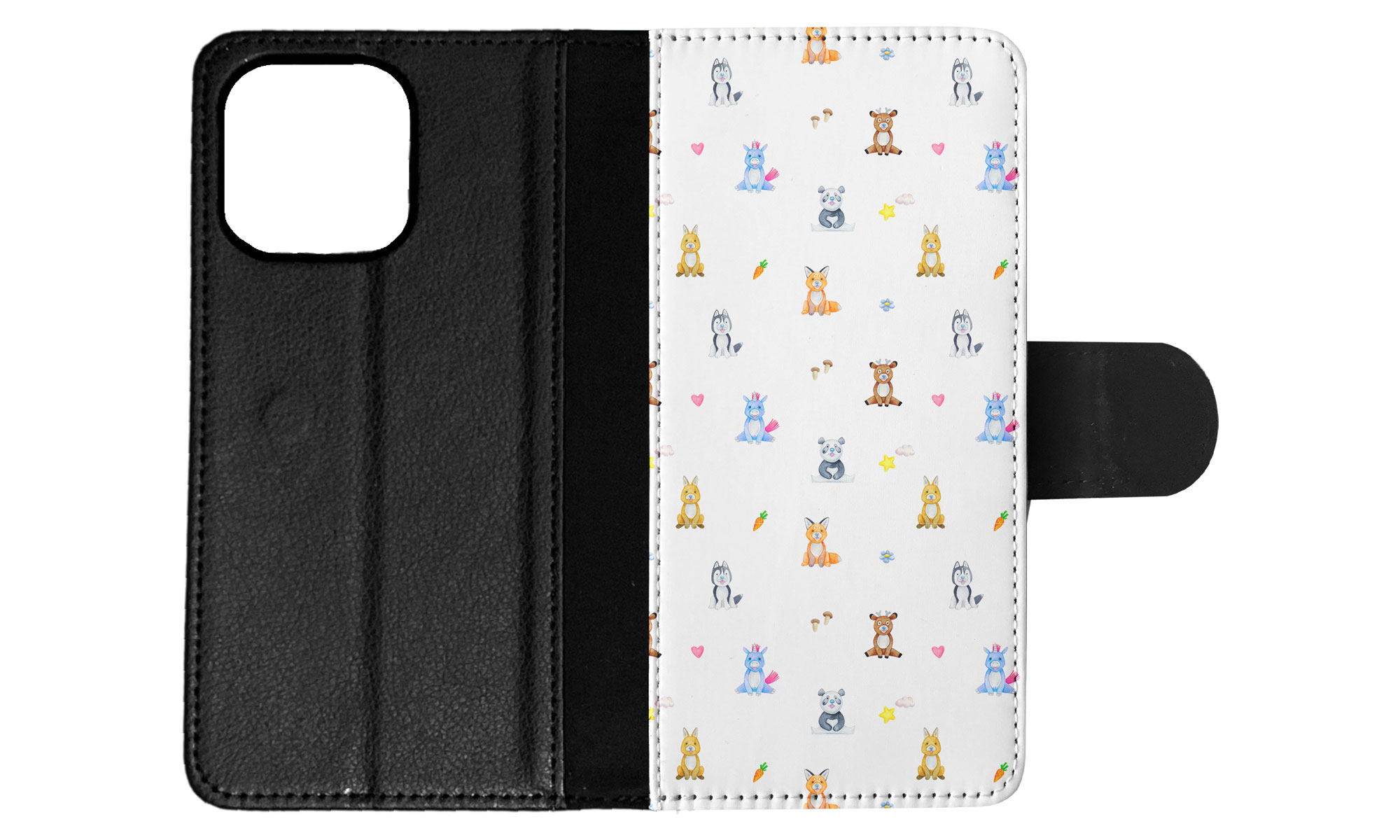 FLIP CASE FOR APPLE IPHONE|WATERCOLOR CUTE ANIMALS PATTERN - Picture 49 of 193