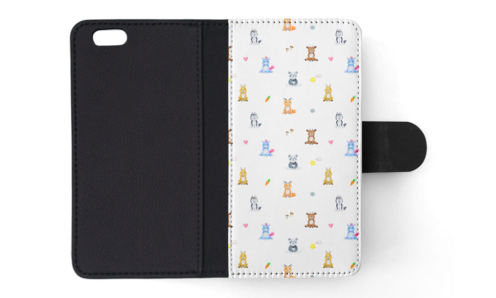 FLIP CASE FOR APPLE IPHONE|WATERCOLOR CUTE ANIMALS PATTERN - Picture 162 of 193