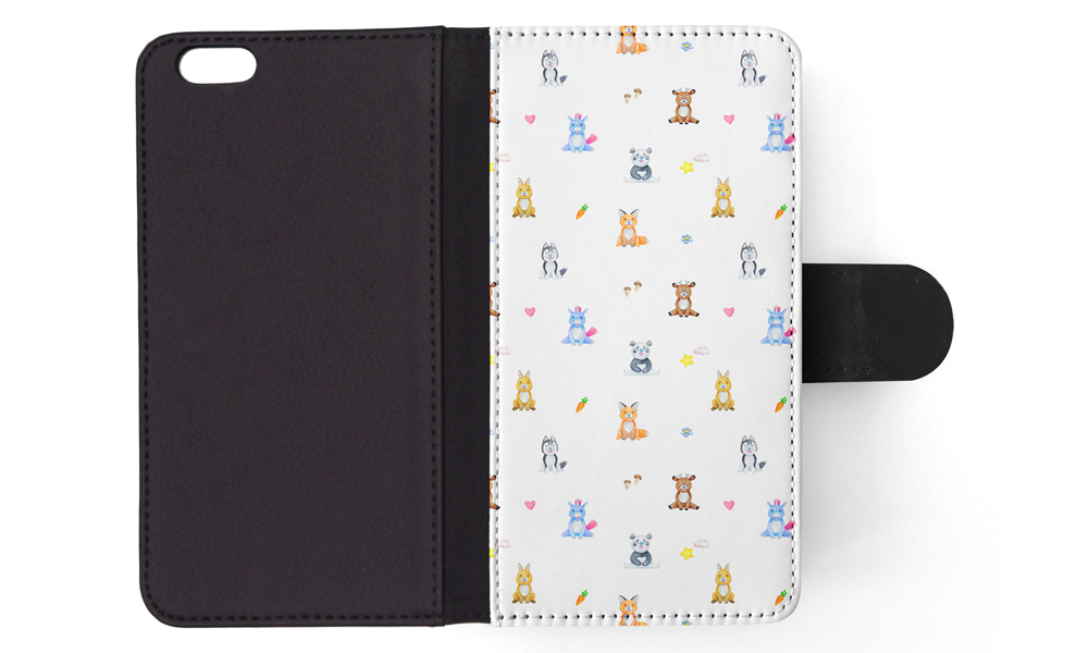 FLIP CASE FOR APPLE IPHONE|WATERCOLOR CUTE ANIMALS PATTERN - Picture 152 of 193