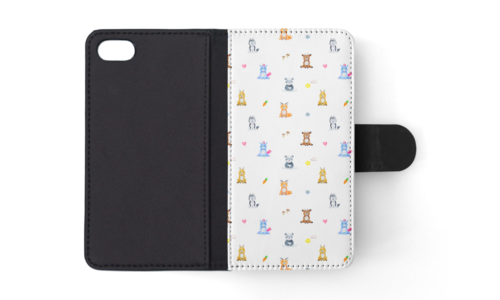 FLIP CASE FOR APPLE IPHONE|WATERCOLOR CUTE ANIMALS PATTERN - Picture 137 of 193