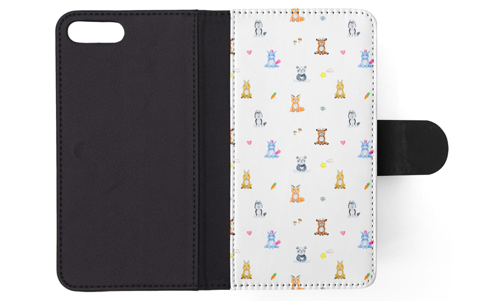 FLIP CASE FOR APPLE IPHONE|WATERCOLOR CUTE ANIMALS PATTERN - Picture 132 of 193