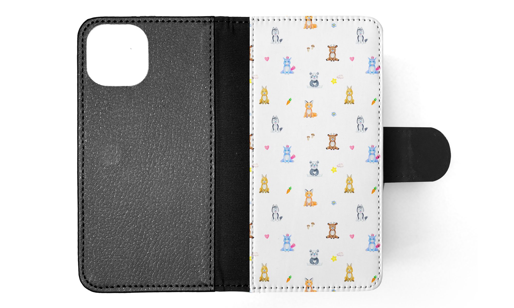 FLIP CASE FOR APPLE IPHONE|WATERCOLOR CUTE ANIMALS PATTERN - Picture 44 of 193