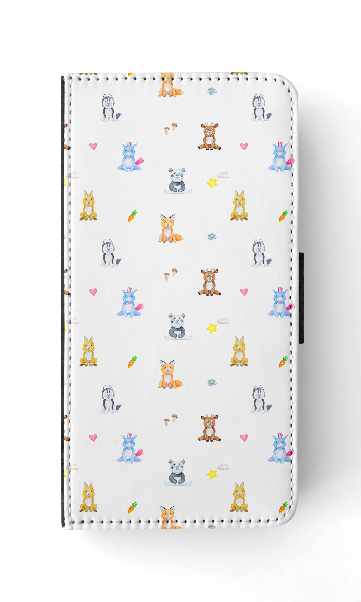 FLIP CASE FOR APPLE IPHONE|WATERCOLOR CUTE ANIMALS PATTERN - Picture 32 of 193