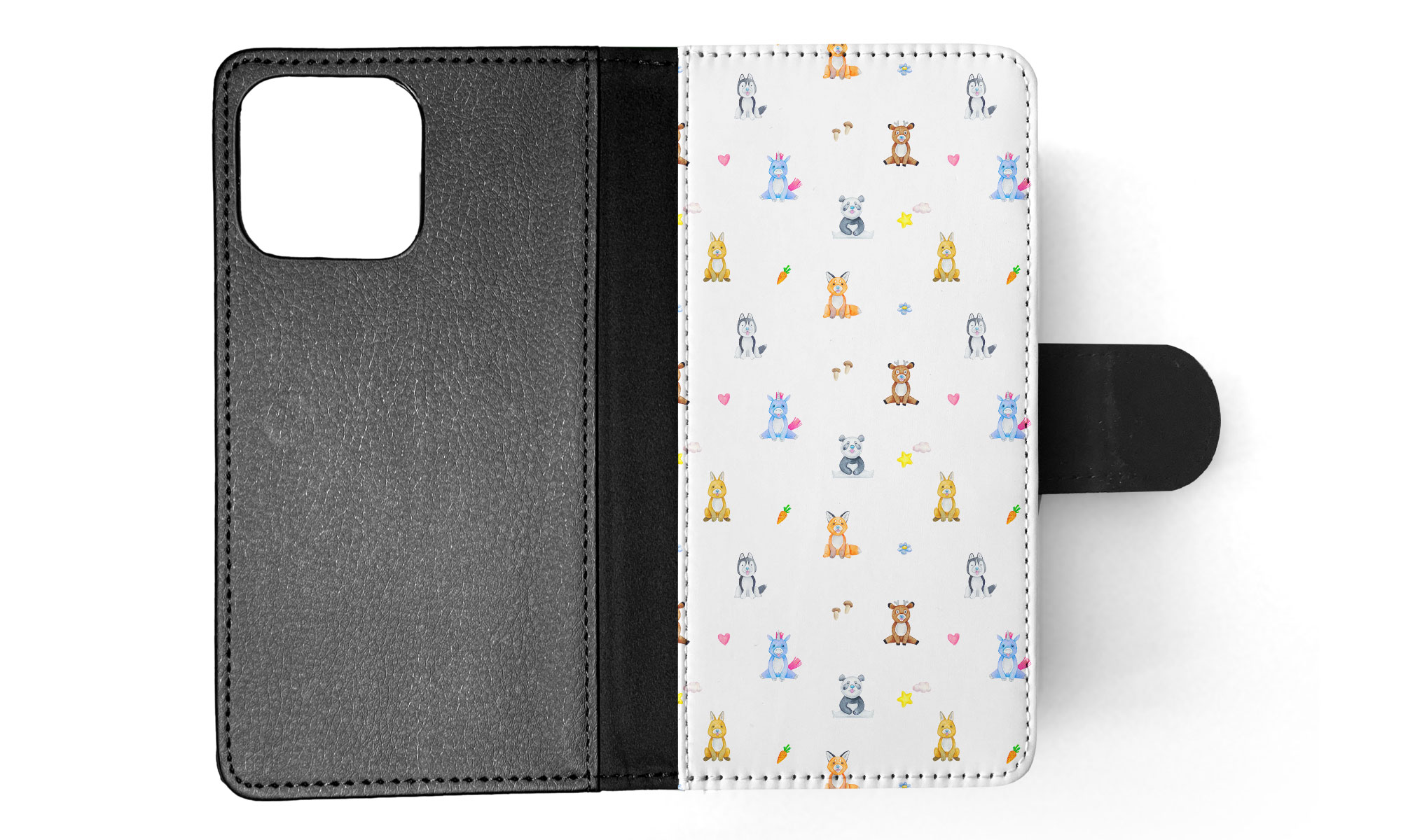 FLIP CASE FOR APPLE IPHONE|WATERCOLOR CUTE ANIMALS PATTERN - Picture 29 of 193
