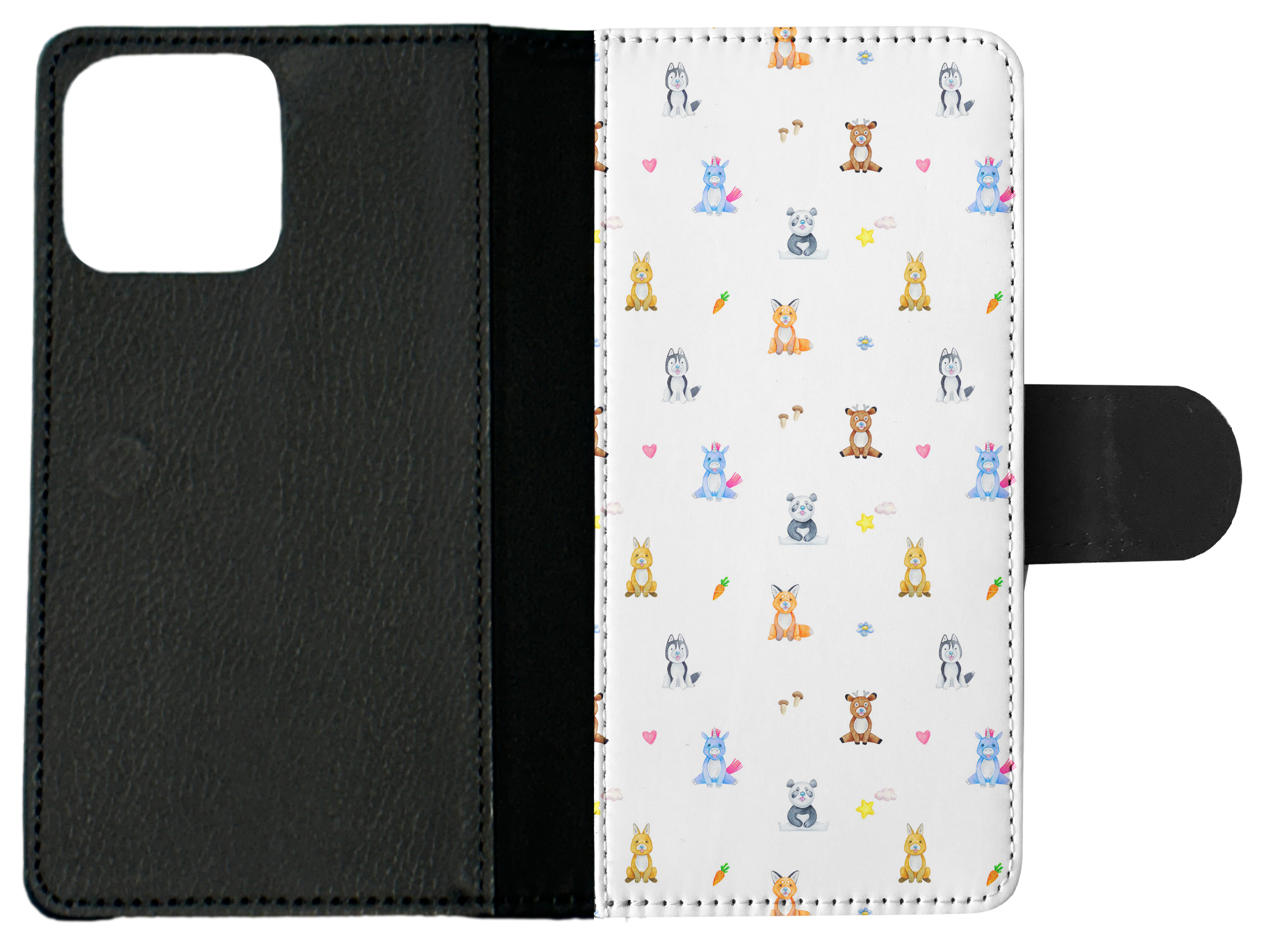 FLIP CASE FOR APPLE IPHONE|WATERCOLOR CUTE ANIMALS PATTERN - Picture 9 of 193
