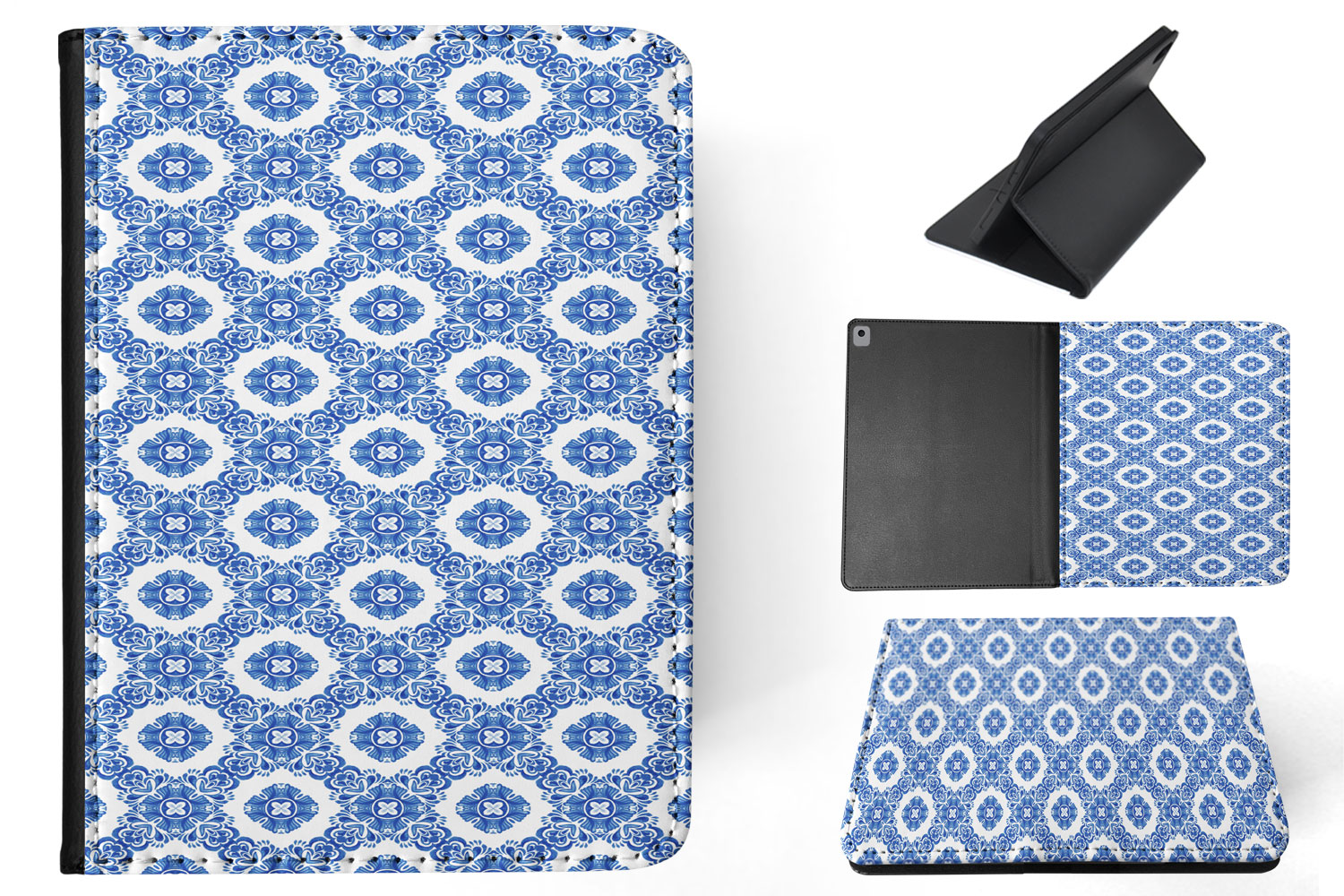 CASE COVER FOR APPLE IPAD|BLUE MEDITERRANEAN PATTERN #5 - Bild 21 von 55