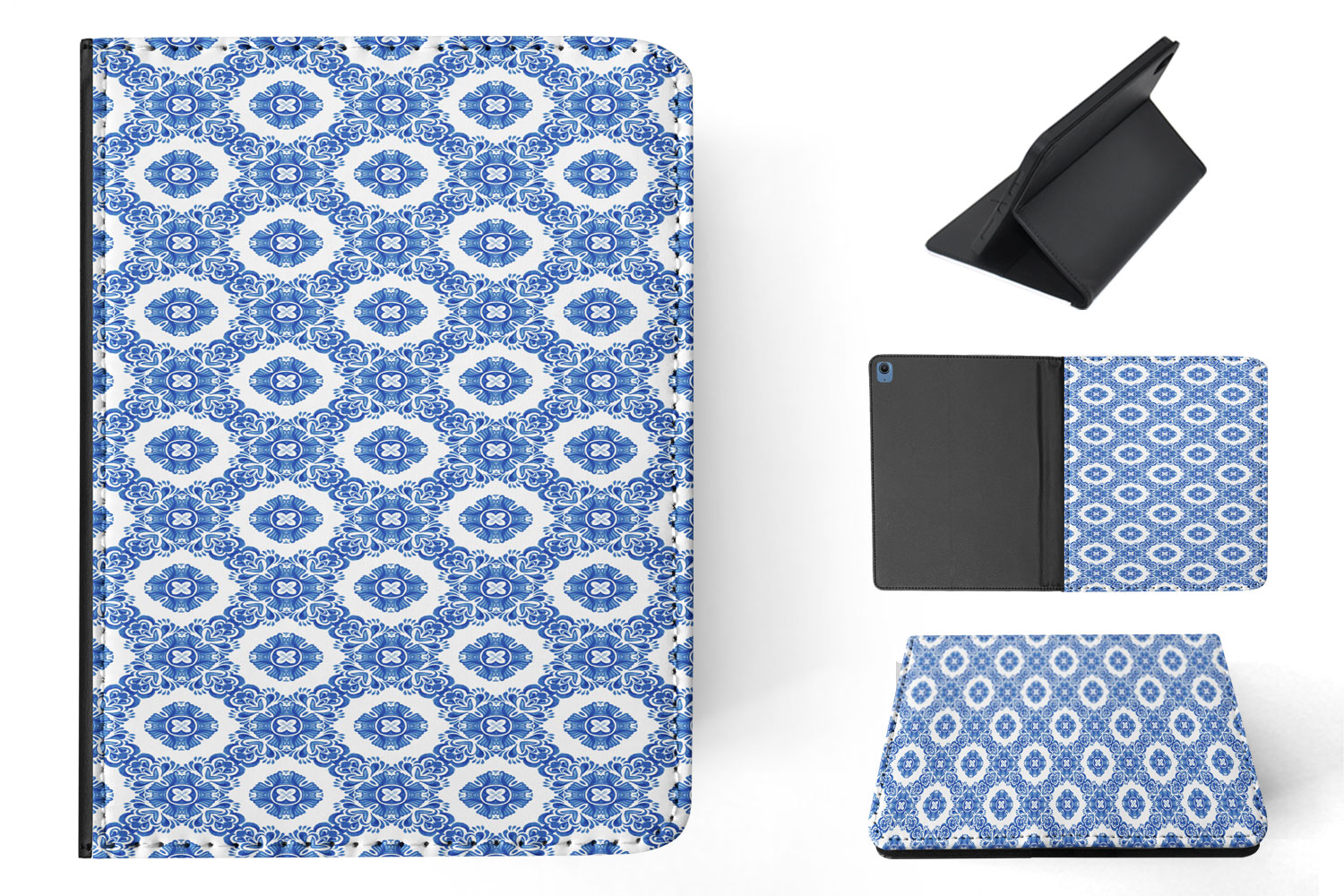 CASE COVER FOR APPLE IPAD|BLUE MEDITERRANEAN PATTERN #5 - Bild 11 von 55