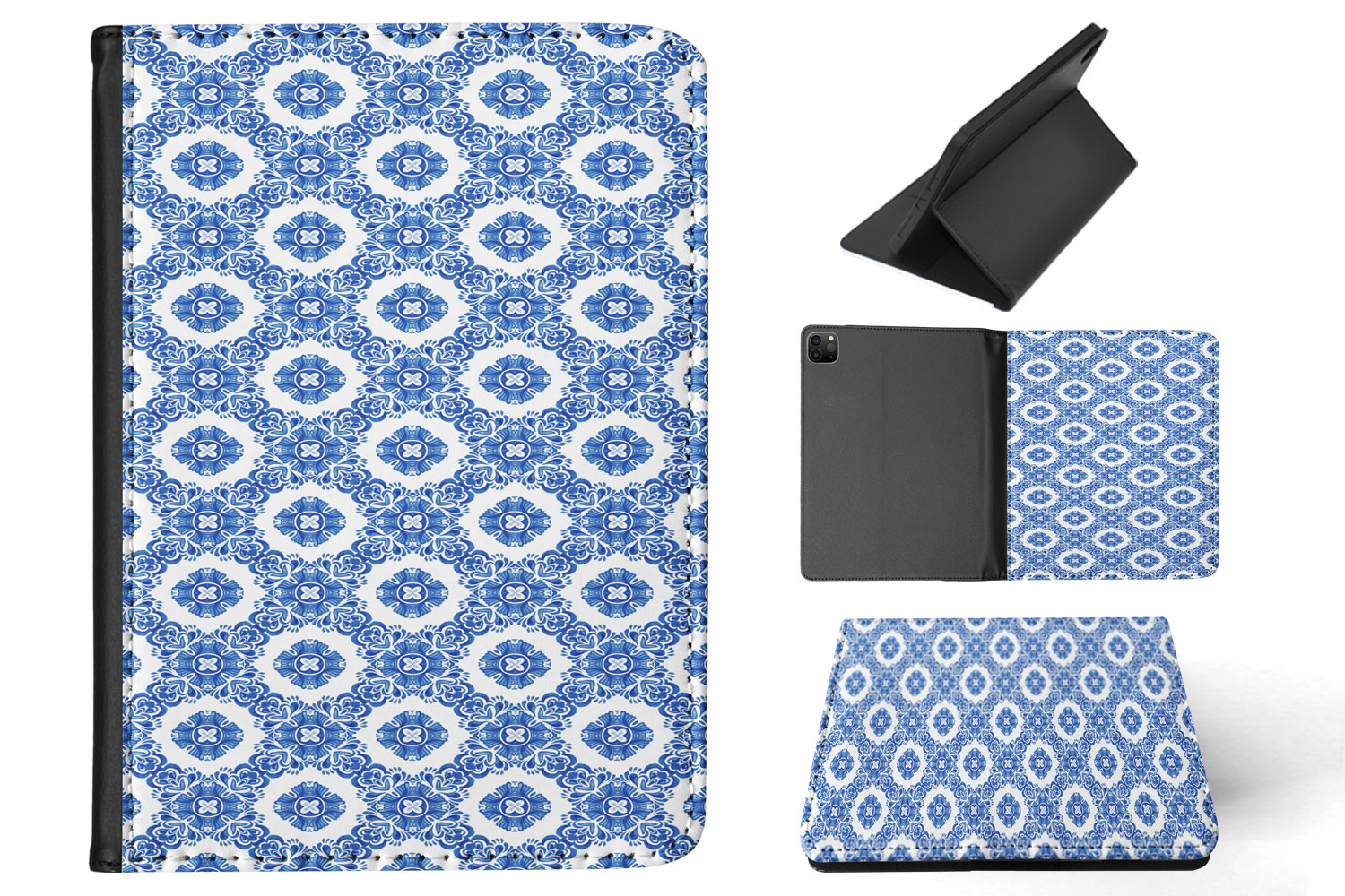 CASE COVER FOR APPLE IPAD|BLUE MEDITERRANEAN PATTERN #5 - Bild 36 von 55