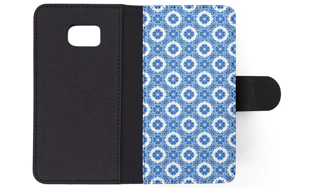 FLIP CASE FOR SAMSUNG GALAXY|BLUE MEDITERRANEAN PATTERN #5 - Picture 114 of 120