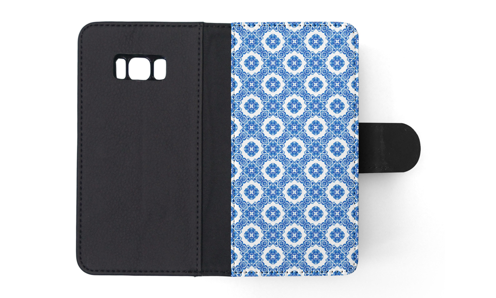 FLIP CASE FOR SAMSUNG GALAXY|BLUE MEDITERRANEAN PATTERN #5 - Picture 109 of 120