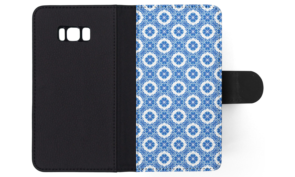 FLIP CASE FOR SAMSUNG GALAXY|BLUE MEDITERRANEAN PATTERN #5 - Picture 104 of 120