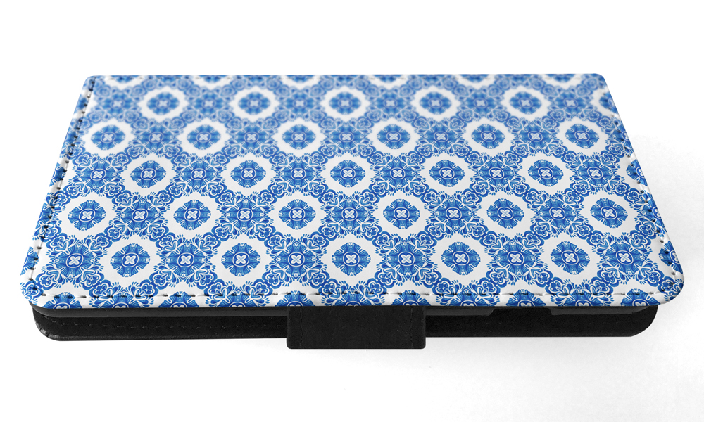 FLIP CASE FOR SAMSUNG GALAXY|BLUE MEDITERRANEAN PATTERN #5 - Picture 83 of 120