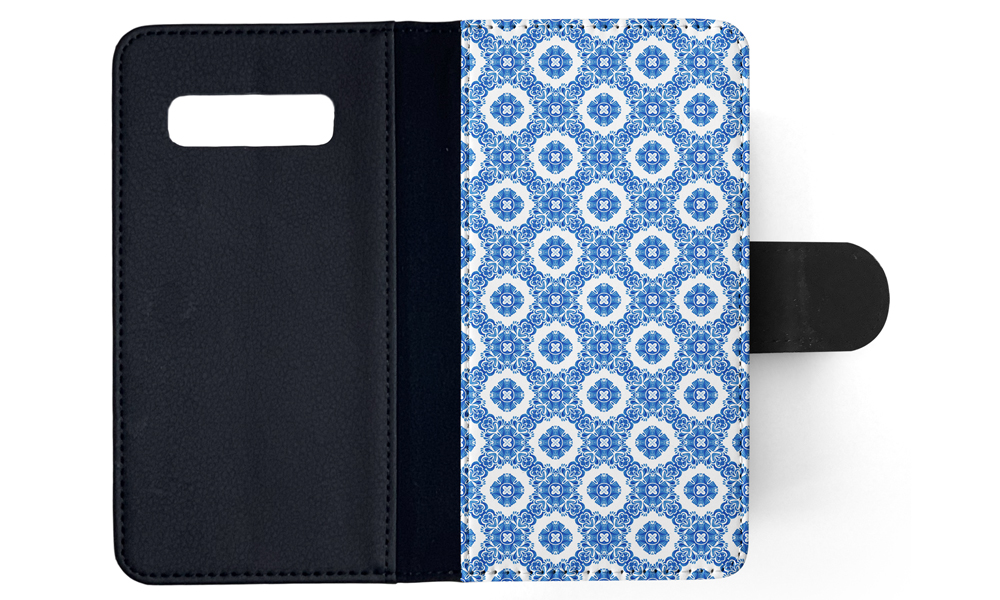 FLIP CASE FOR SAMSUNG GALAXY|BLUE MEDITERRANEAN PATTERN #5 - Picture 84 of 120