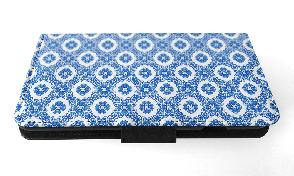 FLIP CASE FOR SAMSUNG GALAXY|BLUE MEDITERRANEAN PATTERN #5 - Picture 88 of 120
