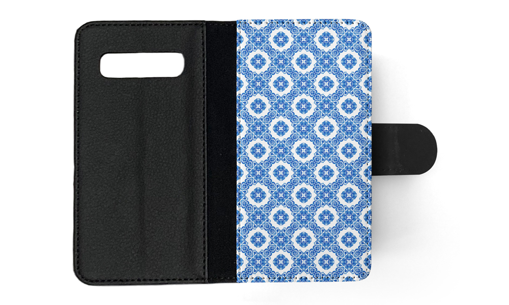 FLIP CASE FOR SAMSUNG GALAXY|BLUE MEDITERRANEAN PATTERN #5 - Picture 89 of 120