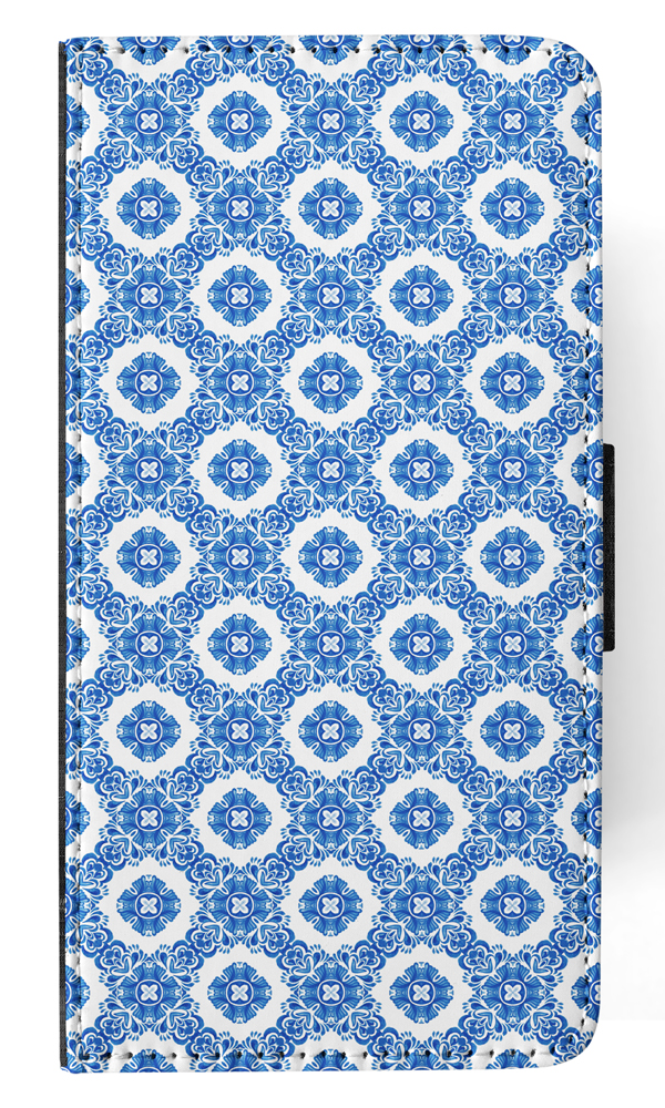 FLIP CASE FOR SAMSUNG GALAXY|BLUE MEDITERRANEAN PATTERN #5 - Picture 92 of 120