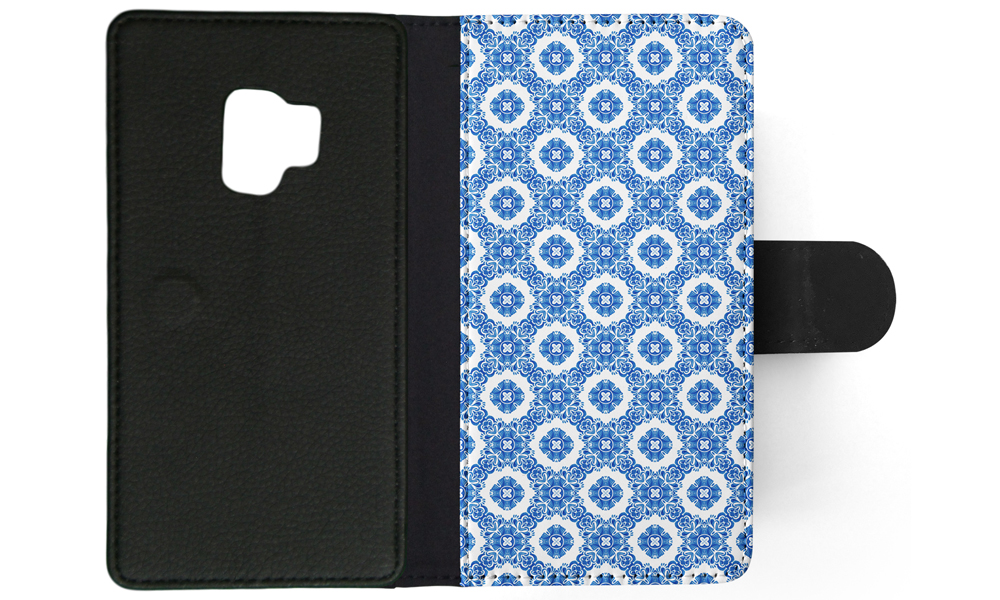 FLIP CASE FOR SAMSUNG GALAXY|BLUE MEDITERRANEAN PATTERN #5 - Picture 94 of 120