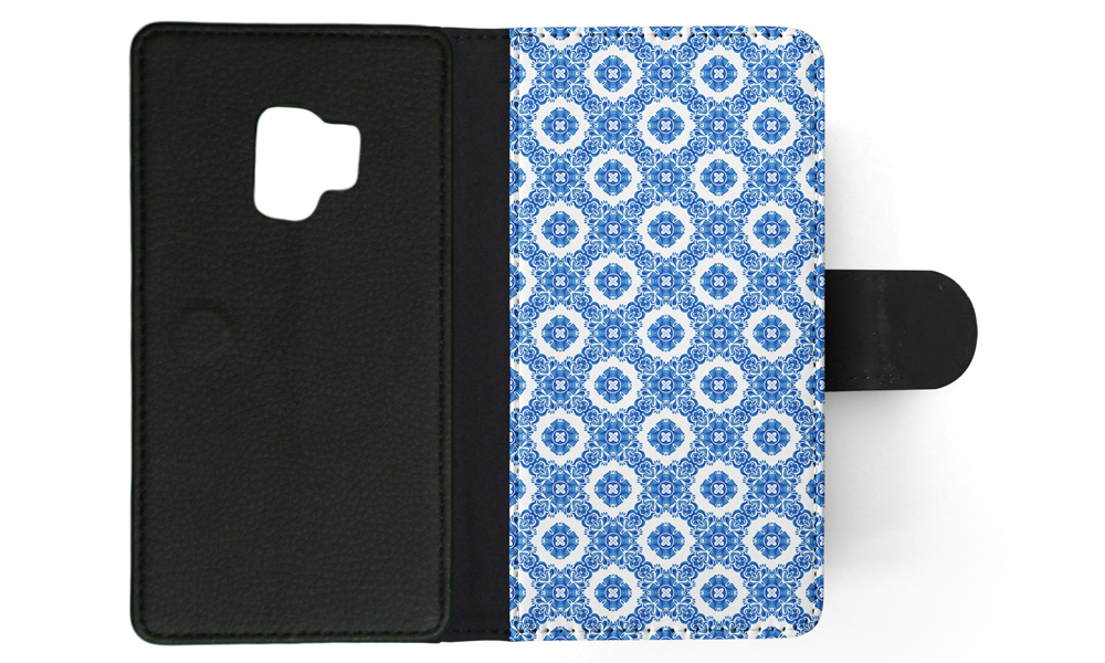 FLIP CASE FOR SAMSUNG GALAXY|BLUE MEDITERRANEAN PATTERN #5 - Picture 99 of 120