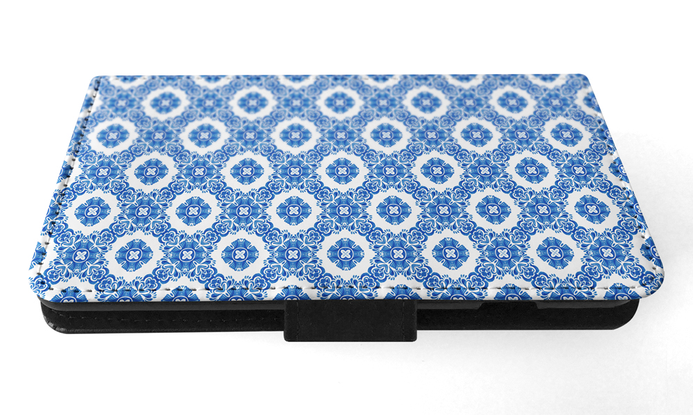 FLIP CASE FOR SAMSUNG GALAXY|BLUE MEDITERRANEAN PATTERN #5 - Picture 73 of 120