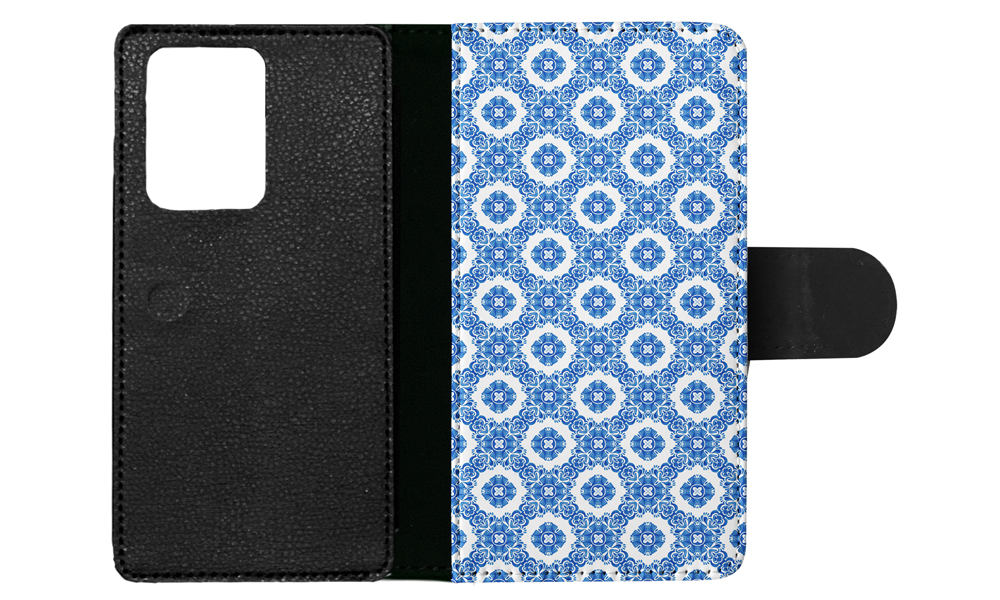 FLIP CASE FOR SAMSUNG GALAXY|BLUE MEDITERRANEAN PATTERN #5 - Picture 69 of 120