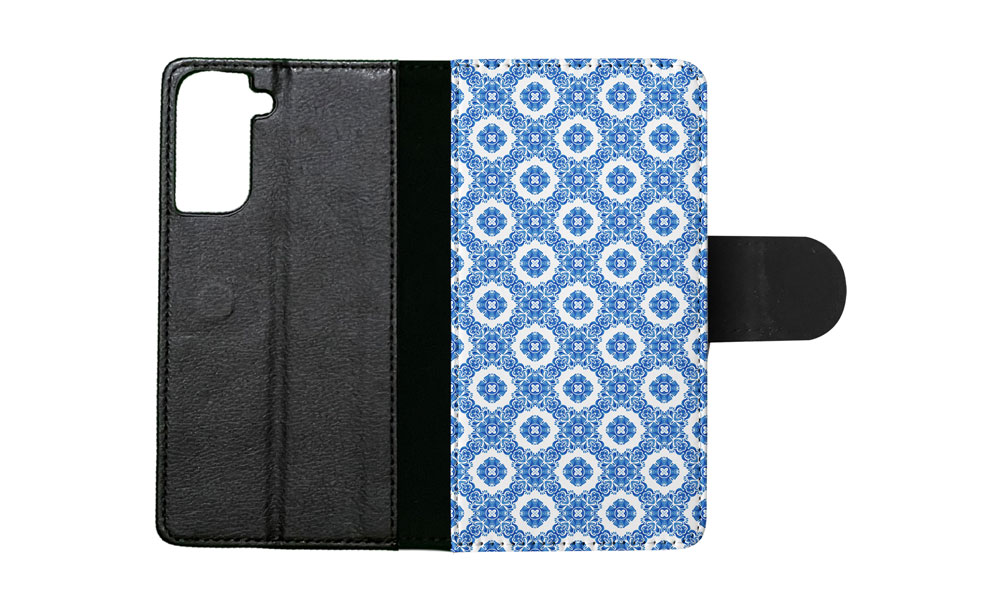 FLIP CASE FOR SAMSUNG GALAXY|BLUE MEDITERRANEAN PATTERN #5 - Picture 64 of 120