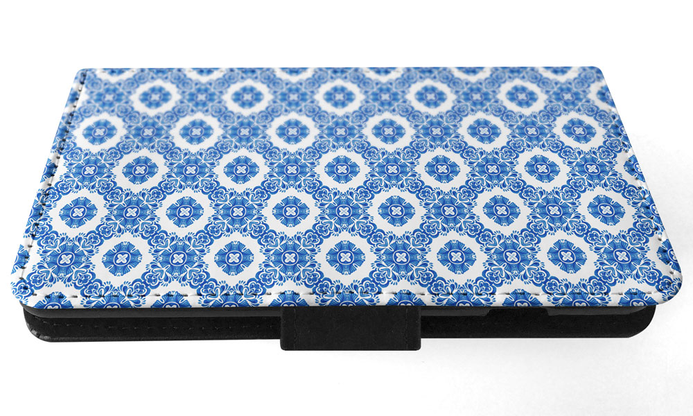 FLIP CASE FOR SAMSUNG GALAXY|BLUE MEDITERRANEAN PATTERN #5 - Picture 53 of 120