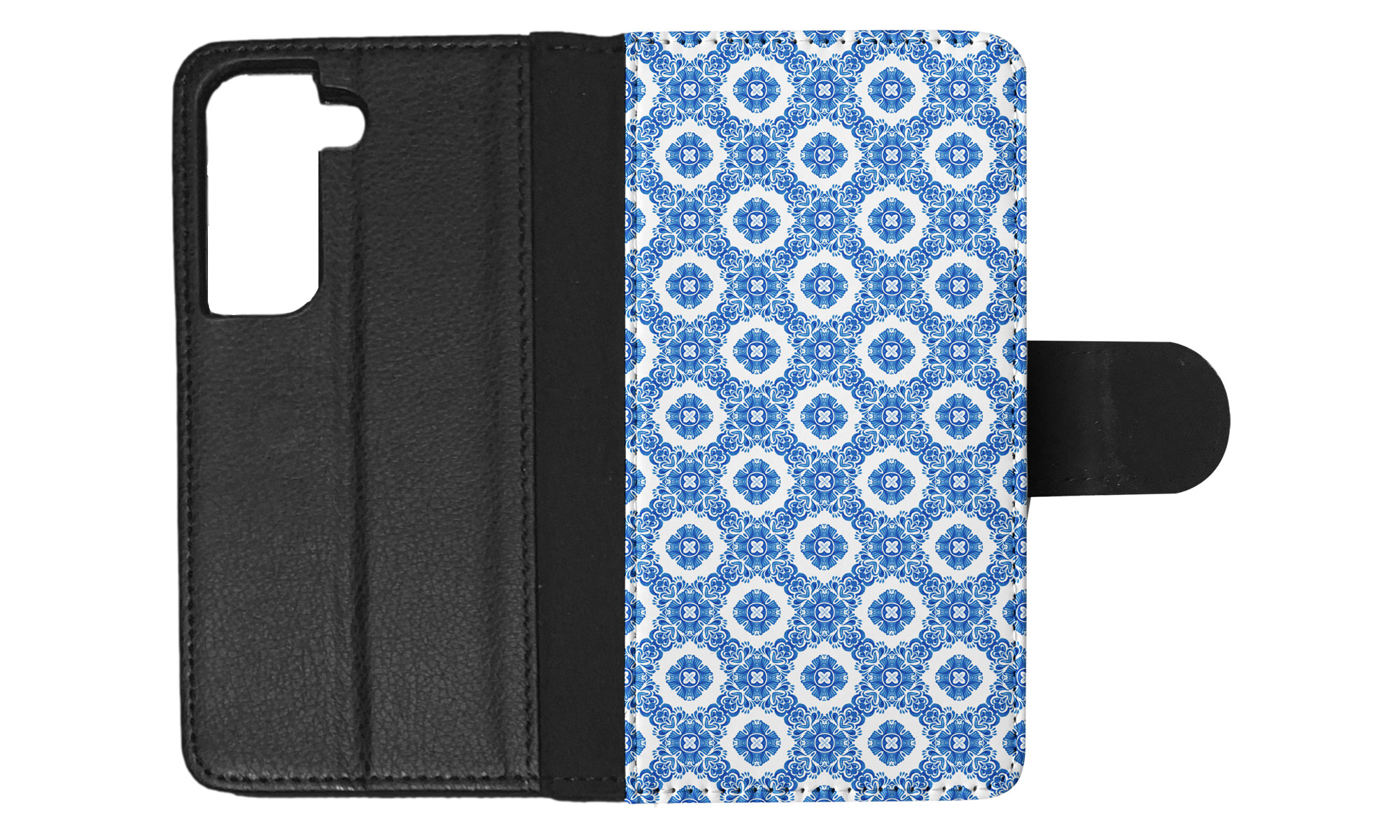 FLIP CASE FOR SAMSUNG GALAXY|BLUE MEDITERRANEAN PATTERN #5 - Picture 49 of 120