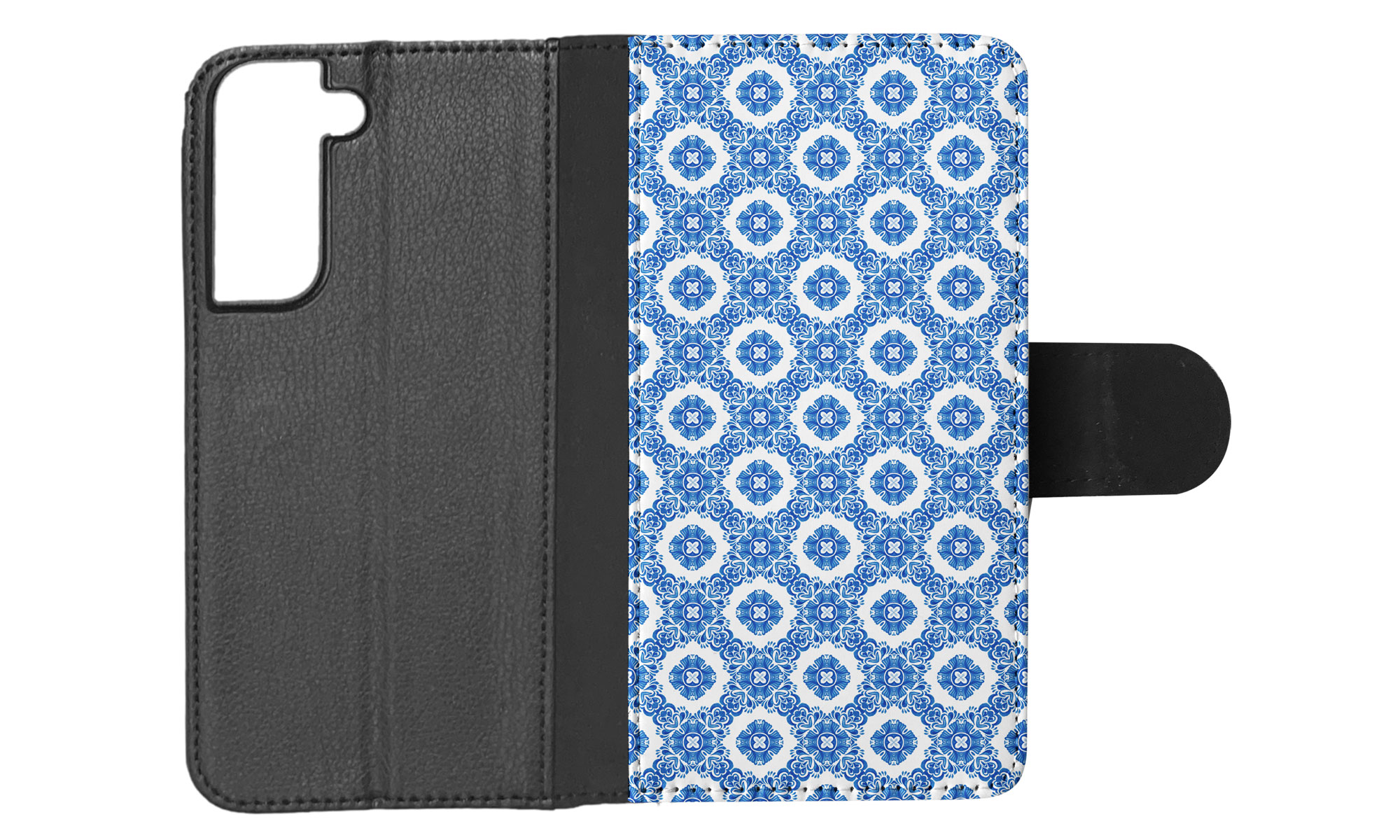 FLIP CASE FOR SAMSUNG GALAXY|BLUE MEDITERRANEAN PATTERN #5 - Picture 44 of 120