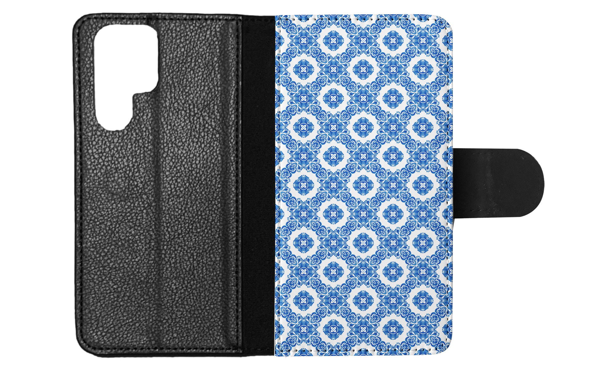 FLIP CASE FOR SAMSUNG GALAXY|BLUE MEDITERRANEAN PATTERN #5 - Picture 39 of 120