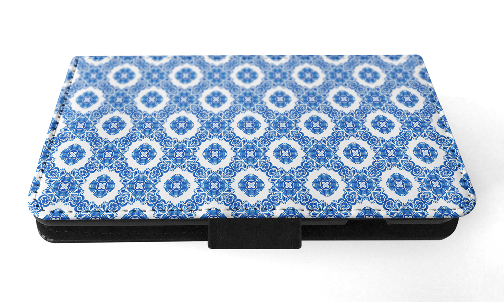 FLIP CASE FOR SAMSUNG GALAXY|BLUE MEDITERRANEAN PATTERN #5 - Picture 118 of 120
