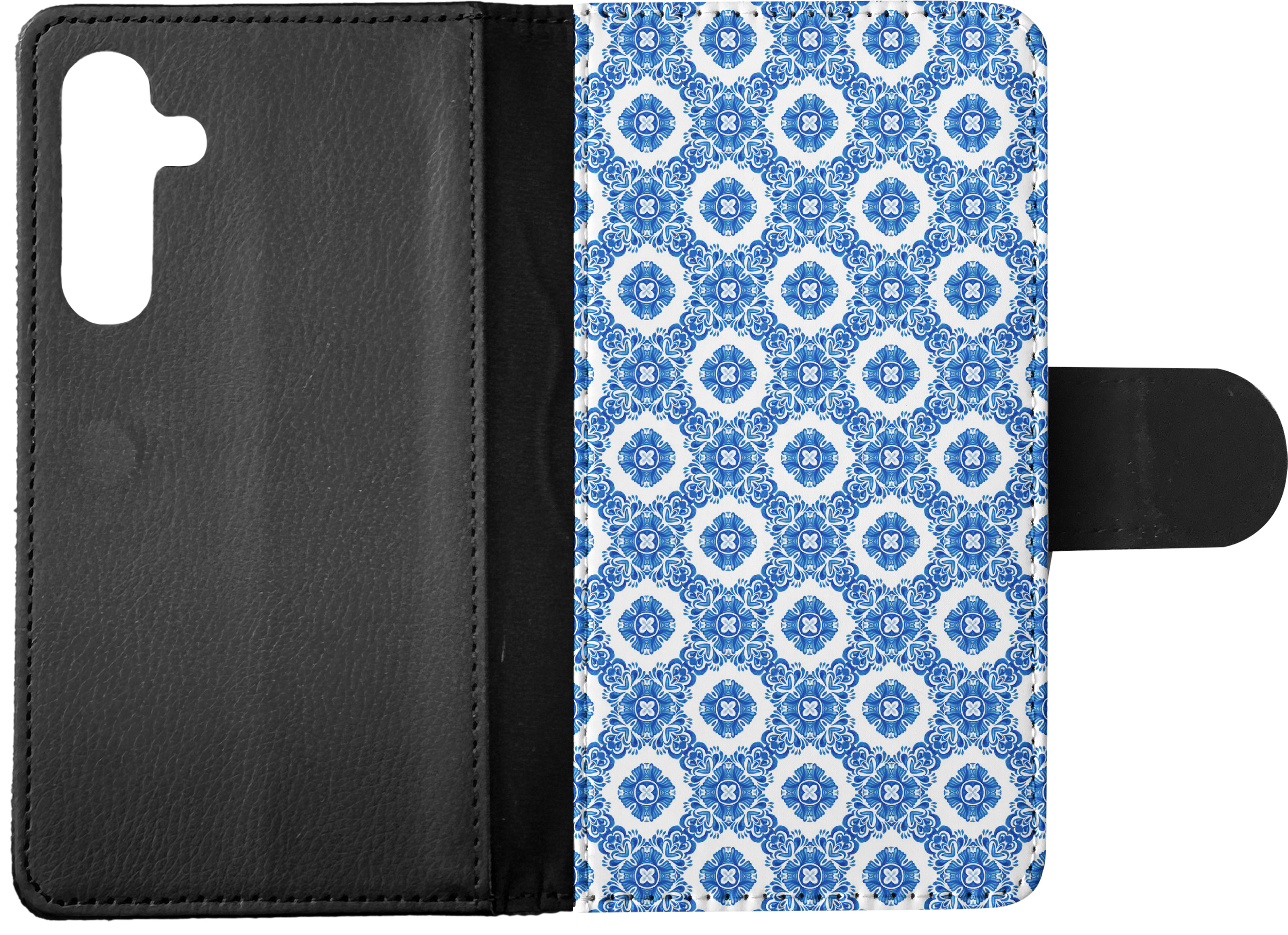 FLIP CASE FOR SAMSUNG GALAXY|BLUE MEDITERRANEAN PATTERN #5 - Picture 14 of 120