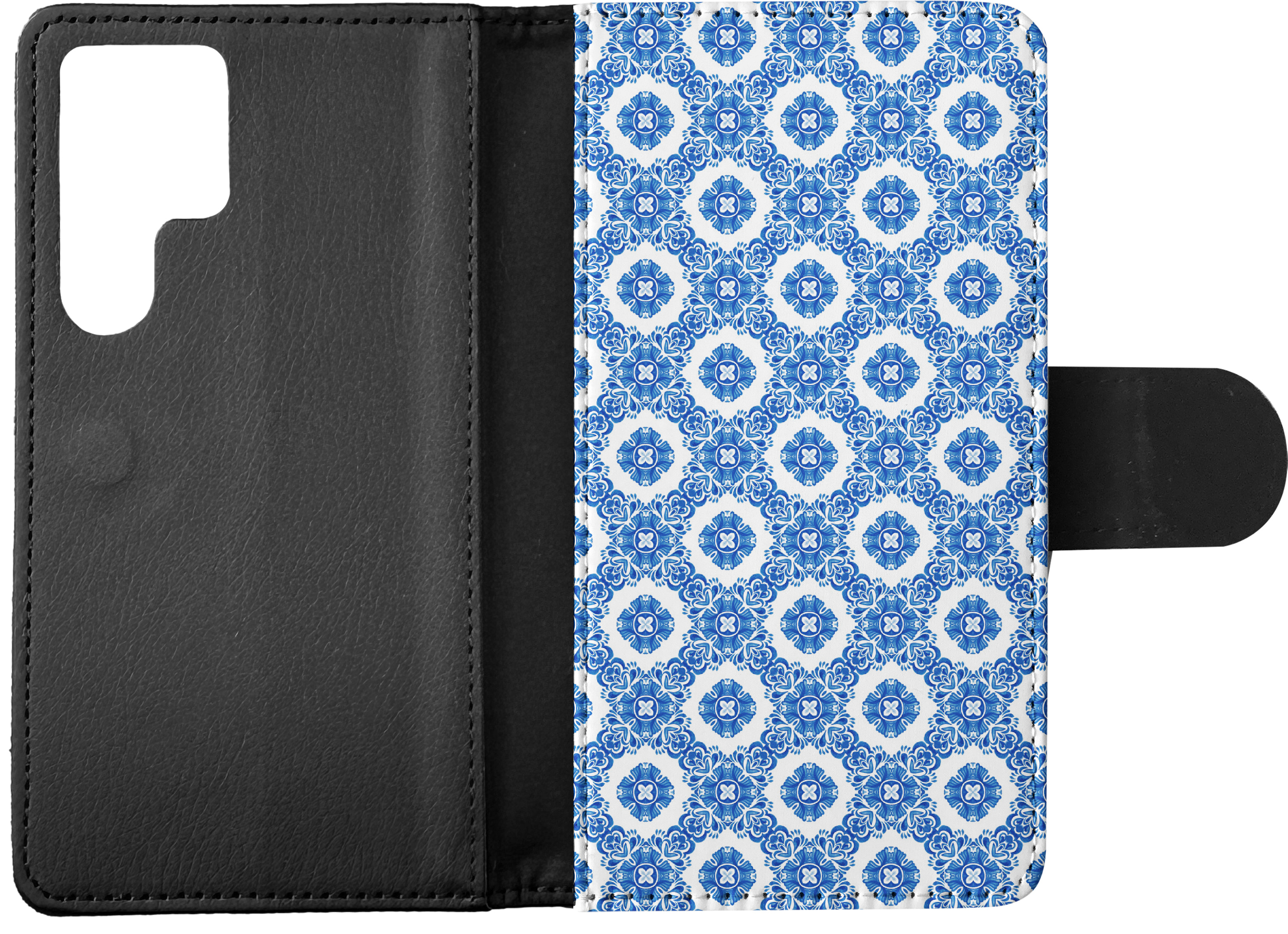 FLIP CASE FOR SAMSUNG GALAXY|BLUE MEDITERRANEAN PATTERN #5 - Picture 9 of 120
