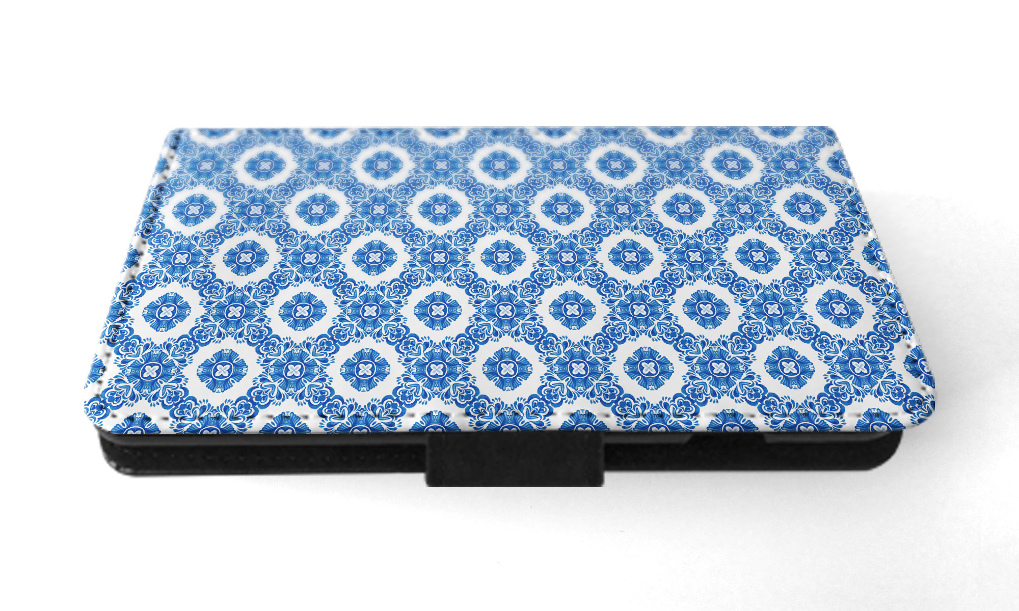 FLIP CASE FOR SAMSUNG GALAXY|BLUE MEDITERRANEAN PATTERN #5 - Picture 33 of 120
