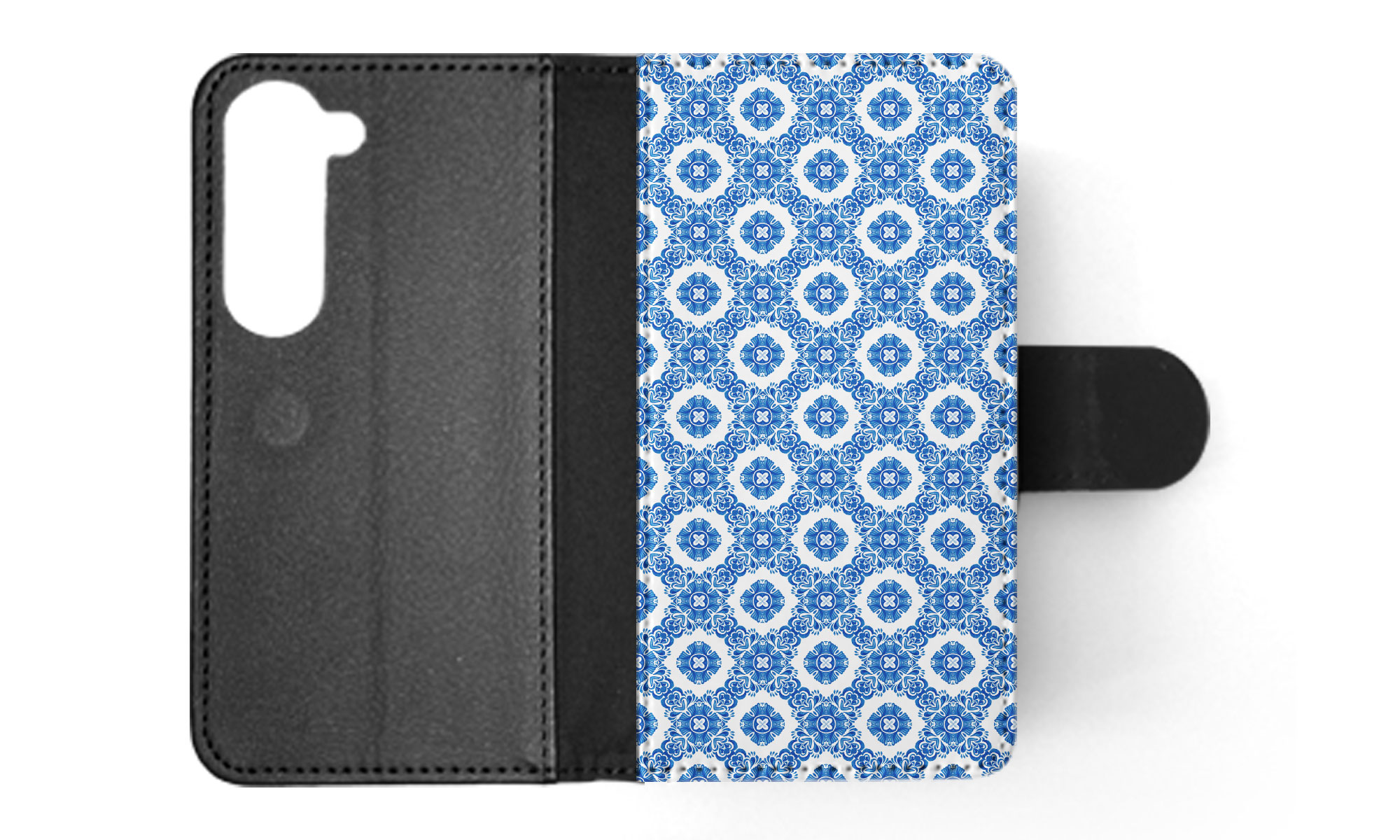 FLIP CASE FOR SAMSUNG GALAXY|BLUE MEDITERRANEAN PATTERN #5 - Picture 34 of 120