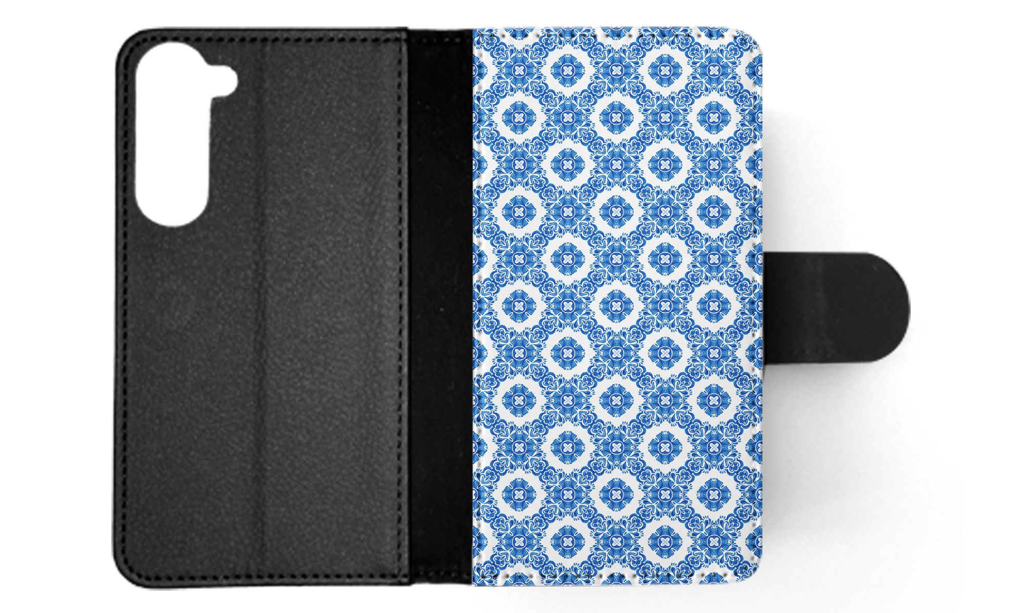 FLIP CASE FOR SAMSUNG GALAXY|BLUE MEDITERRANEAN PATTERN #5 - Picture 29 of 120