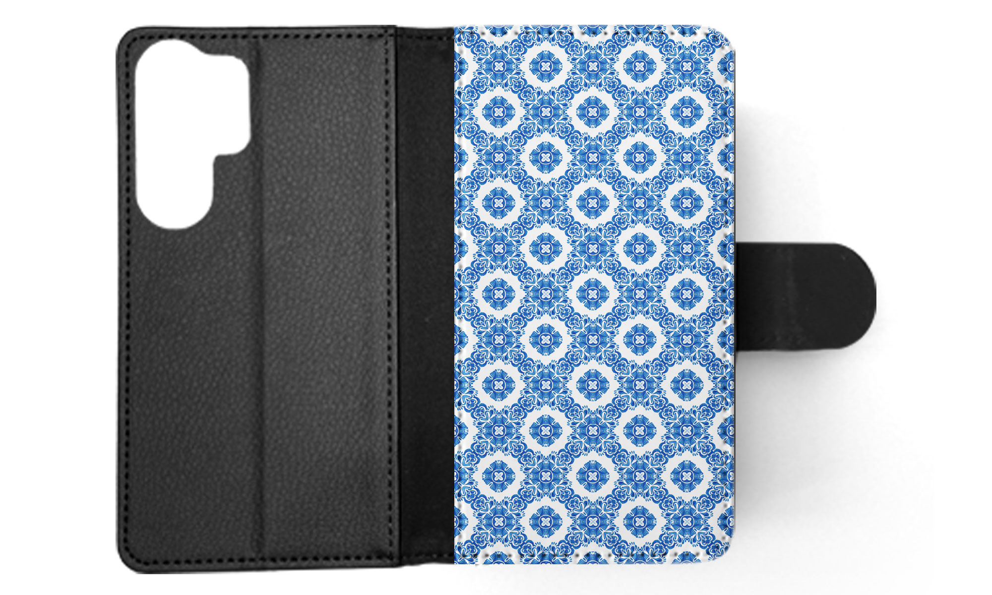 FLIP CASE FOR SAMSUNG GALAXY|BLUE MEDITERRANEAN PATTERN #5 - Picture 24 of 120