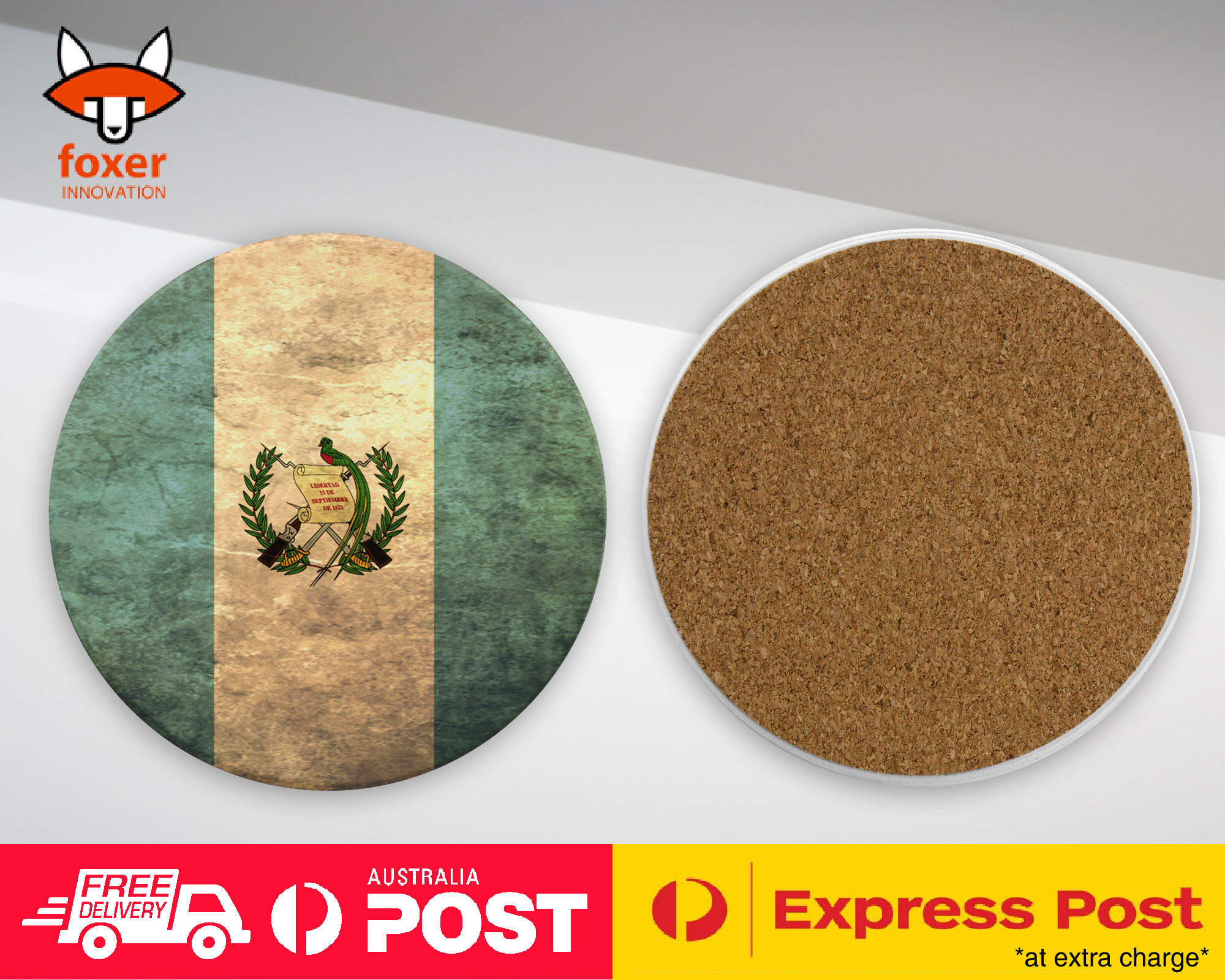 COASTER COFFEE DRINKING MAT|GUATEMALA COUNTRY FLAG 59