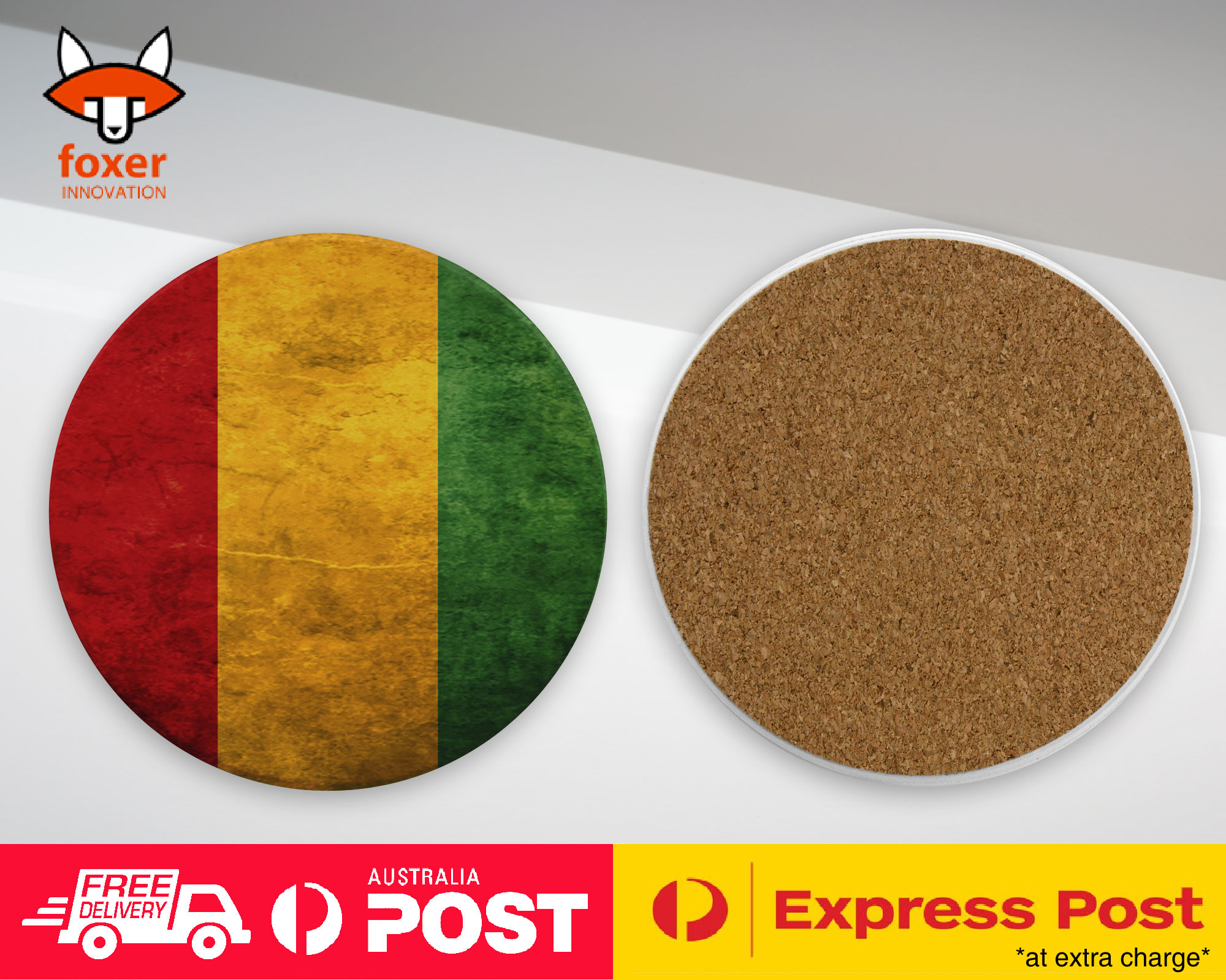 COASTER COFFEE DRINKING MAT|GUINEA COUNTRY FLAG 60