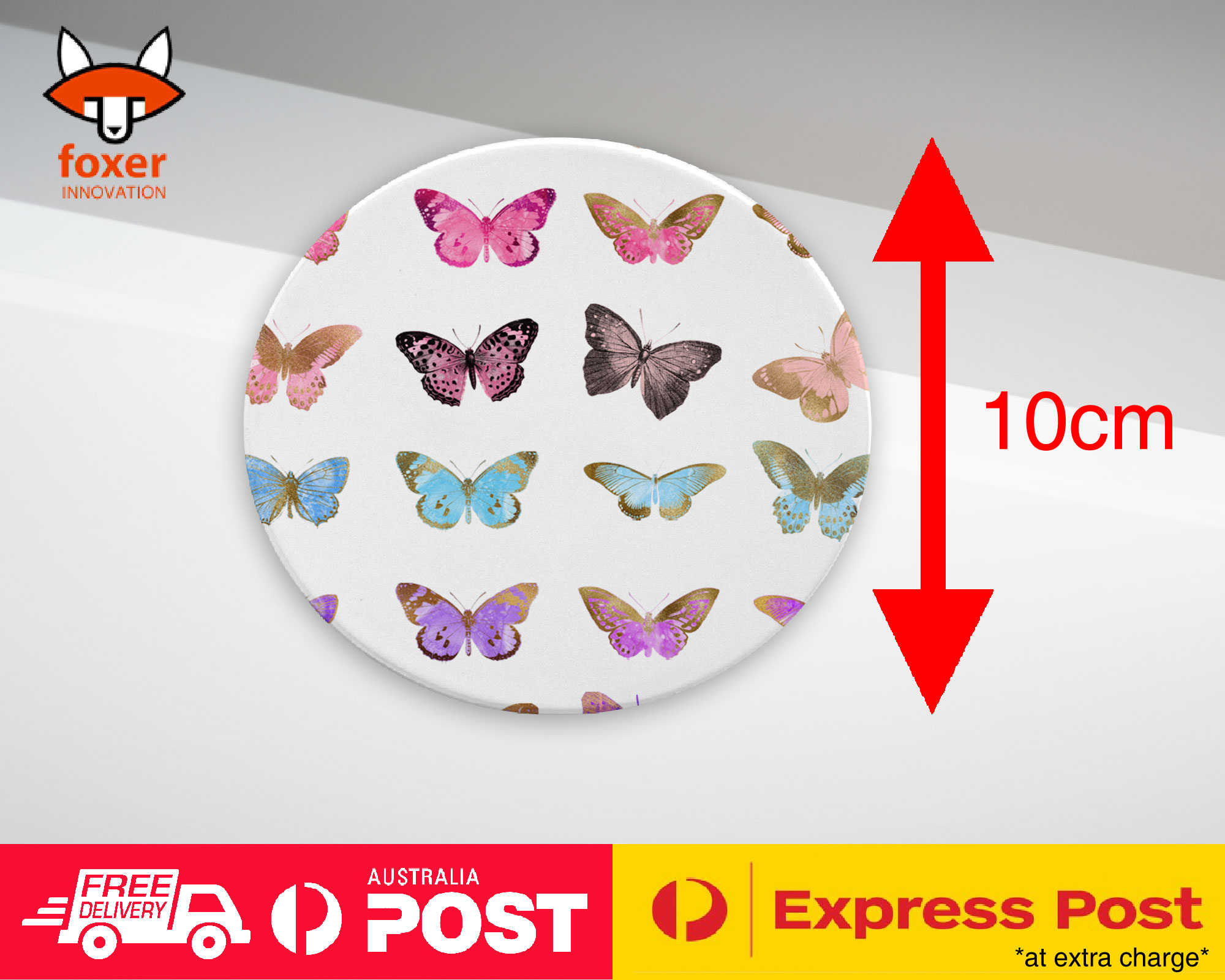 COASTER COFFEE DRINKING MAT|WATERCOLOR PAINT BUTTERFLY