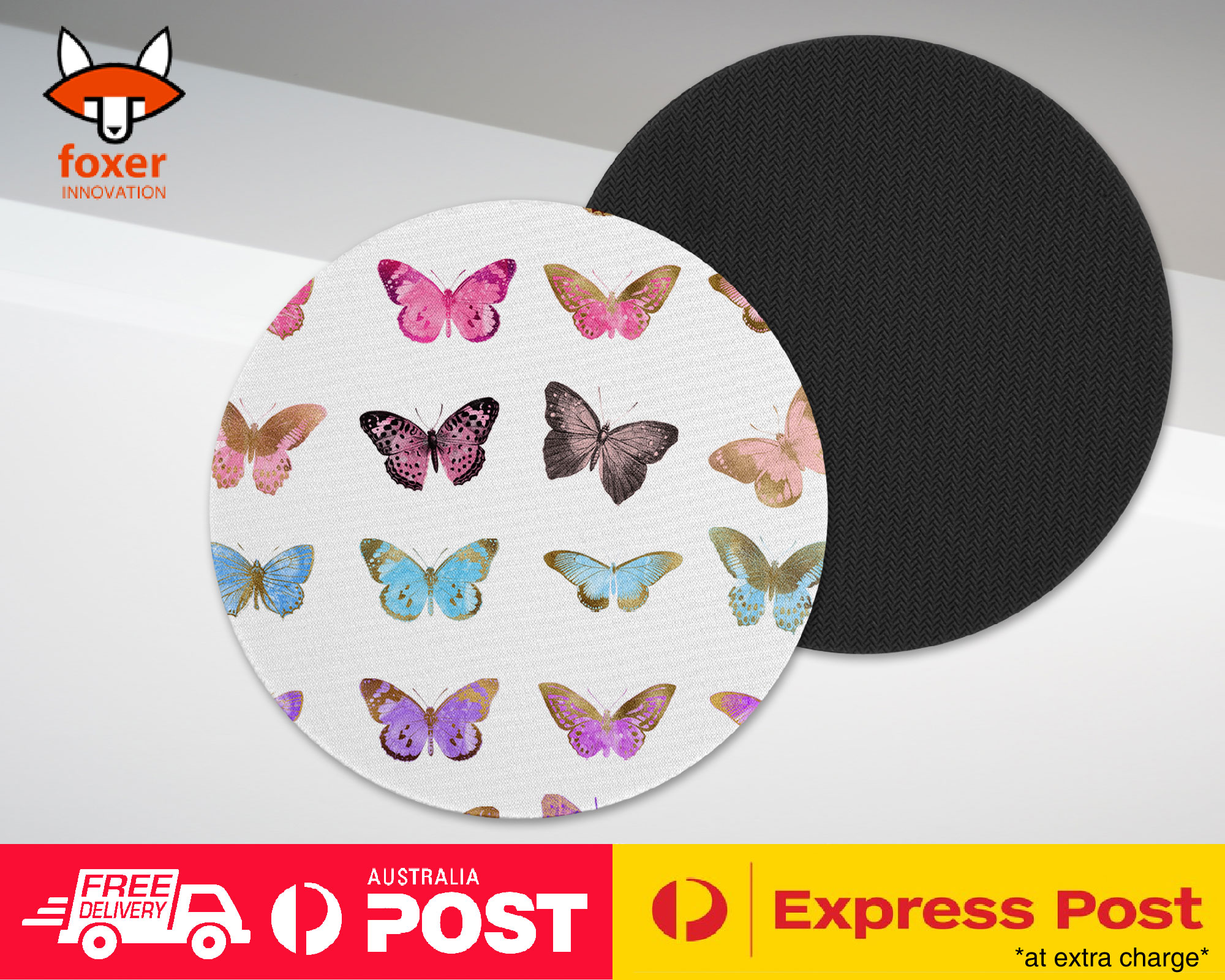 COASTER COFFEE DRINKING MAT|WATERCOLOR PAINT BUTTERFLY