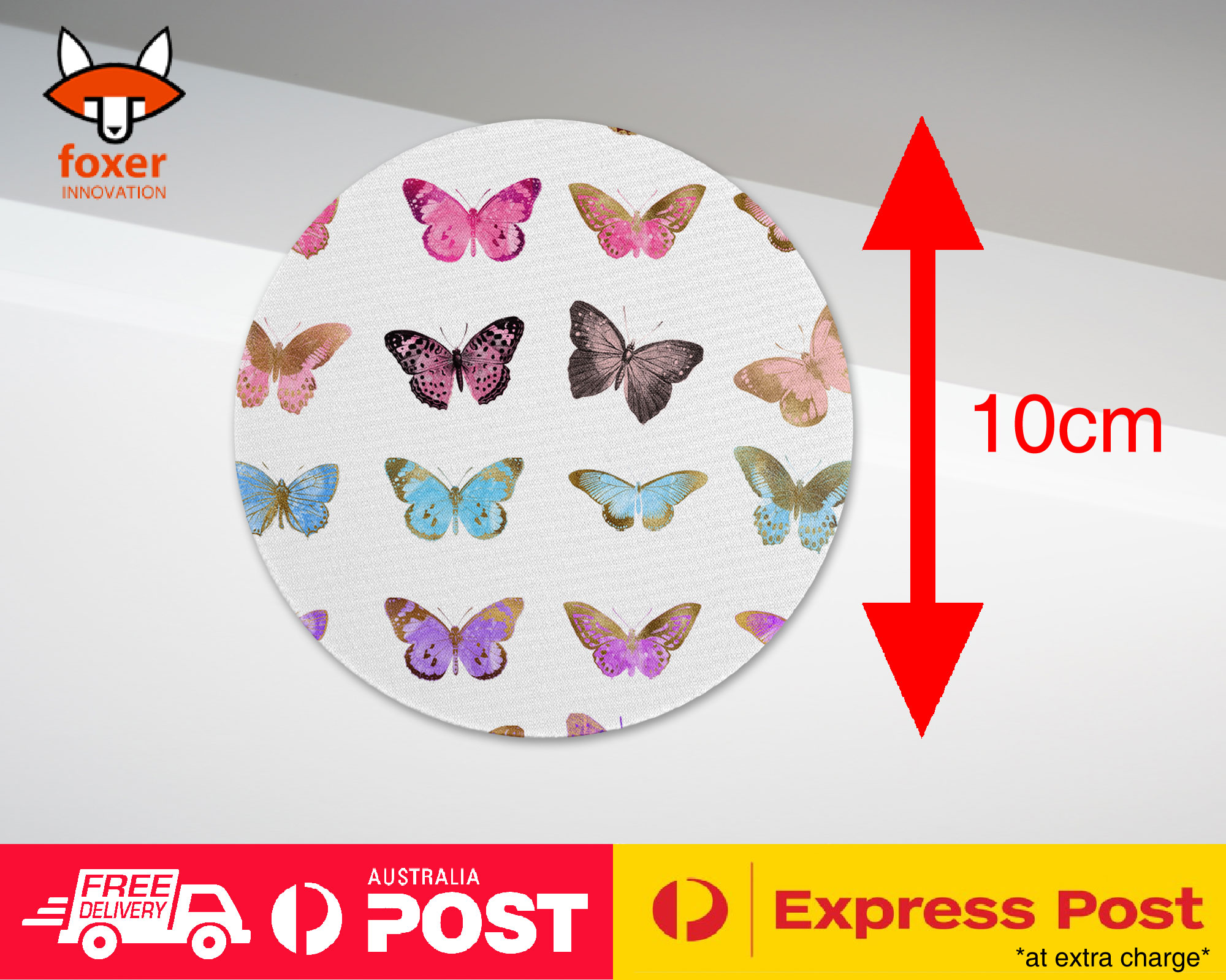 COASTER COFFEE DRINKING MAT|WATERCOLOR PAINT BUTTERFLY