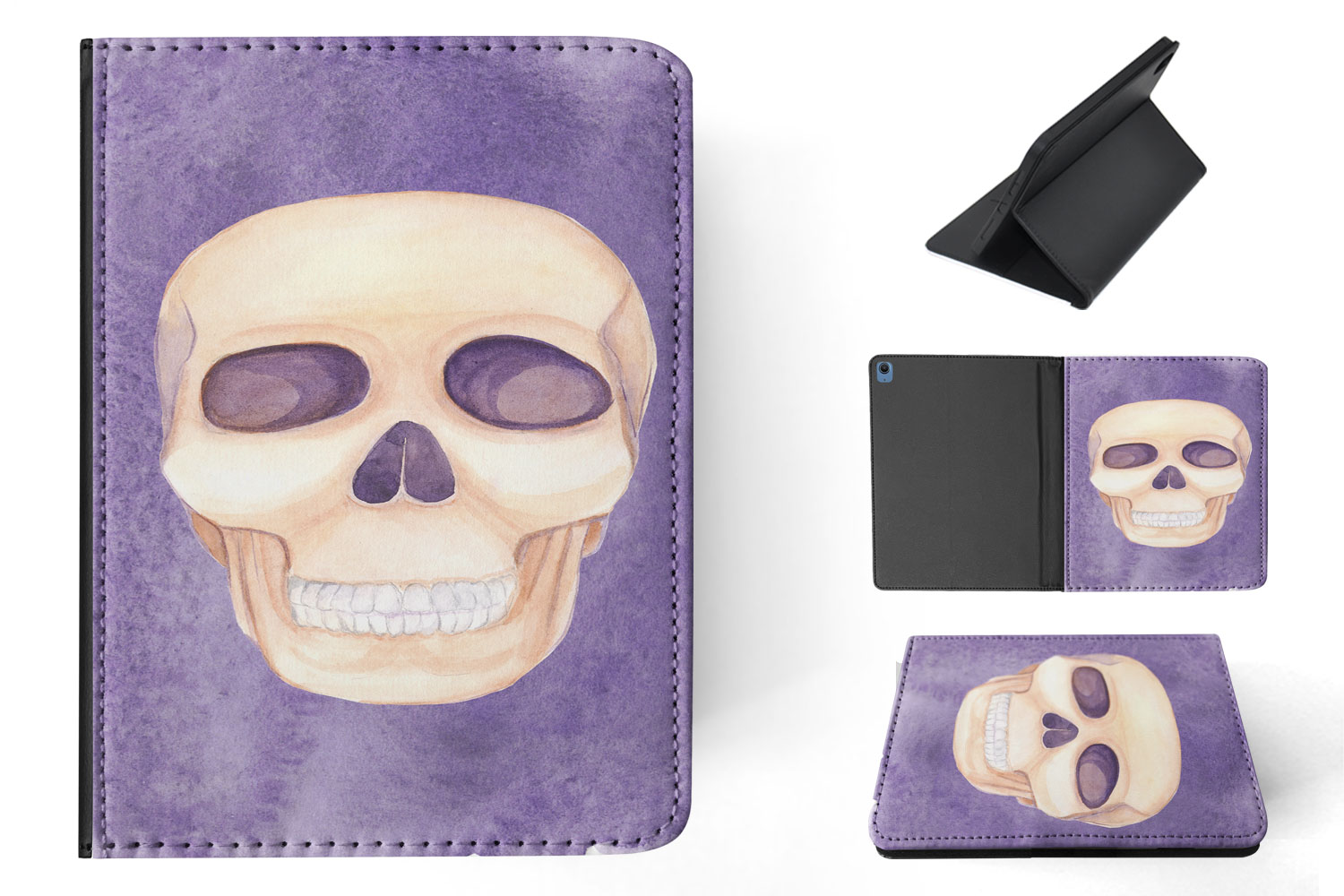 FUNDA FUNDA PARA APPLE IPAD|CALAVERA ACUARELA #1 - Imagen 11 de 55