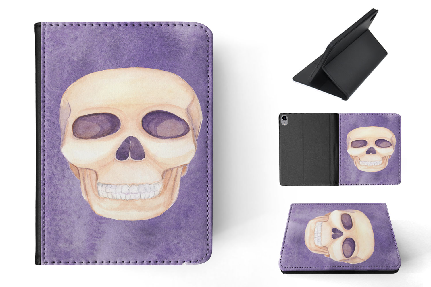 FUNDA FUNDA PARA APPLE IPAD|CALAVERA ACUARELA #1 - Imagen 6 de 55