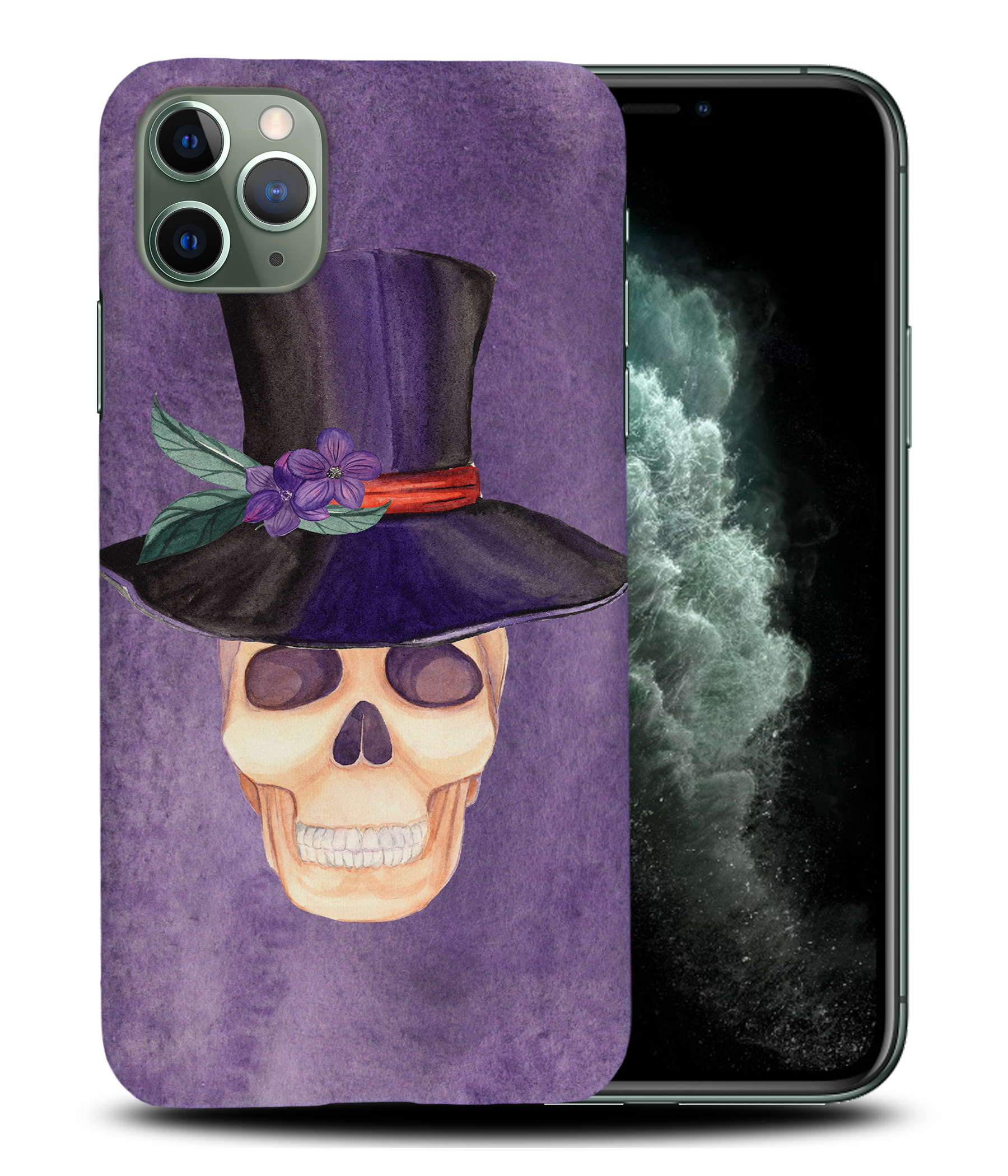 CASE COVER FOR APPLE IPHONE|WATERCOLOR SKULL #2 - Bild 23 von 44