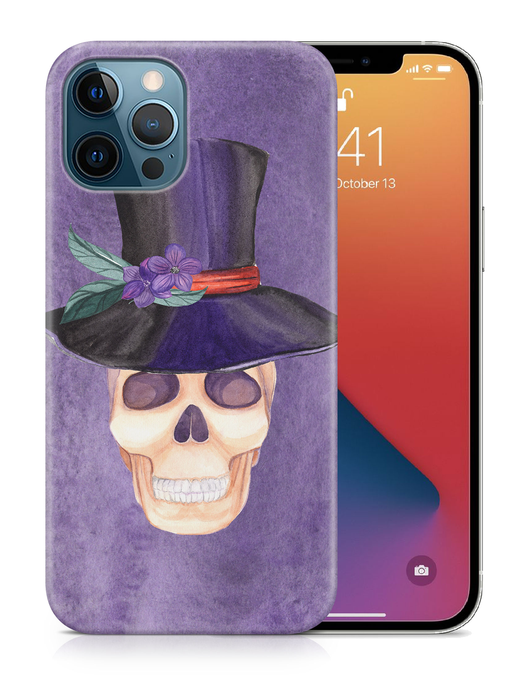 CASE COVER FOR APPLE IPHONE|WATERCOLOR SKULL #2 - Bild 19 von 44