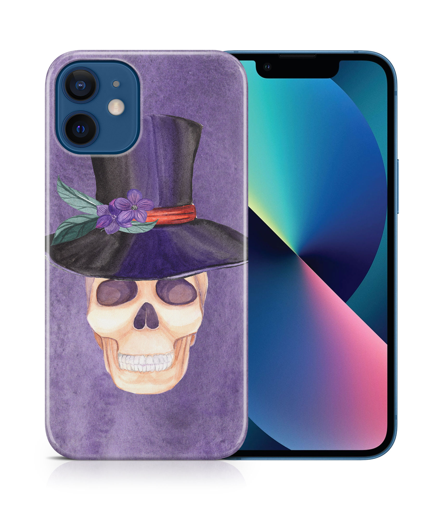 CASE COVER FOR APPLE IPHONE|WATERCOLOR SKULL #2 - Bild 17 von 44