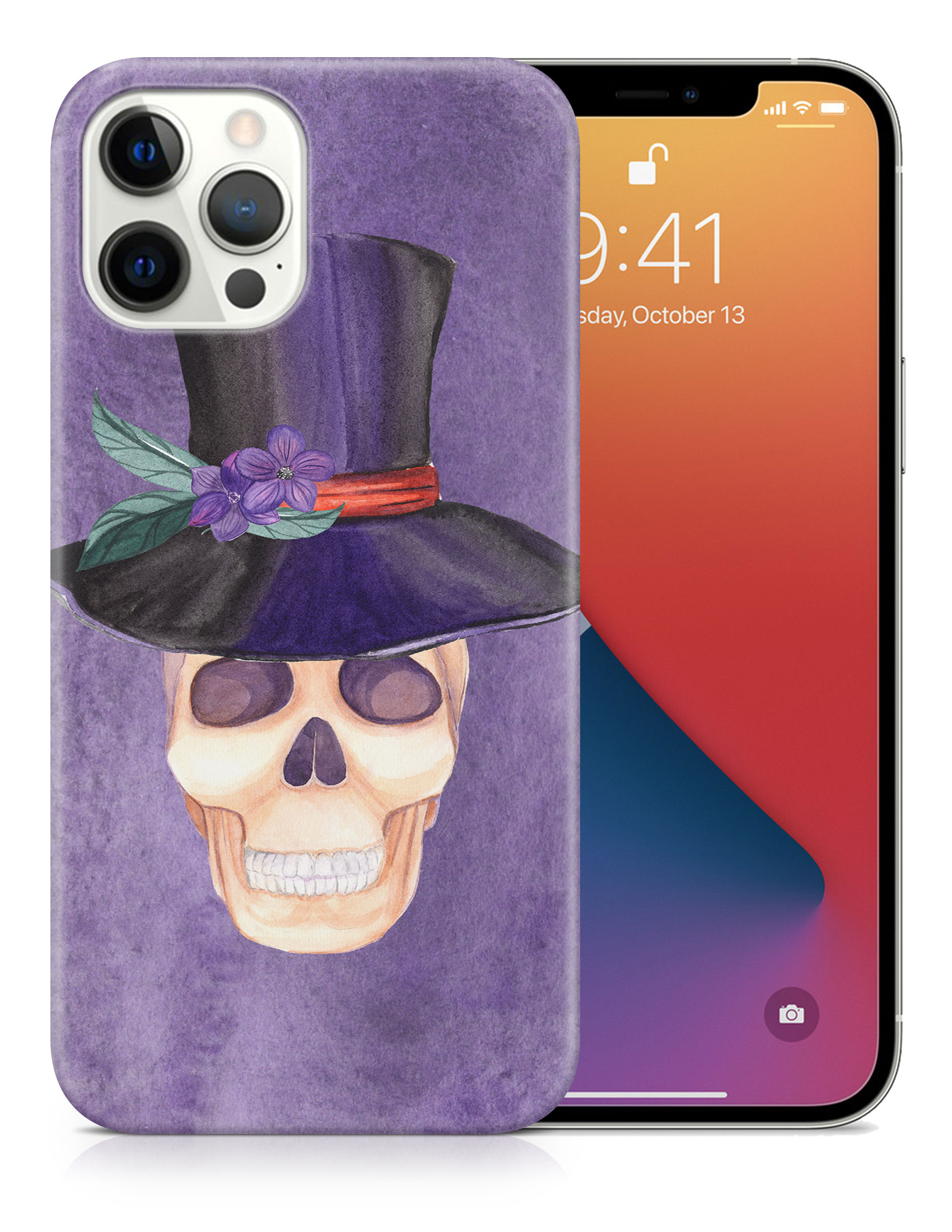CASE COVER FOR APPLE IPHONE|WATERCOLOR SKULL #2 - Bild 18 von 44
